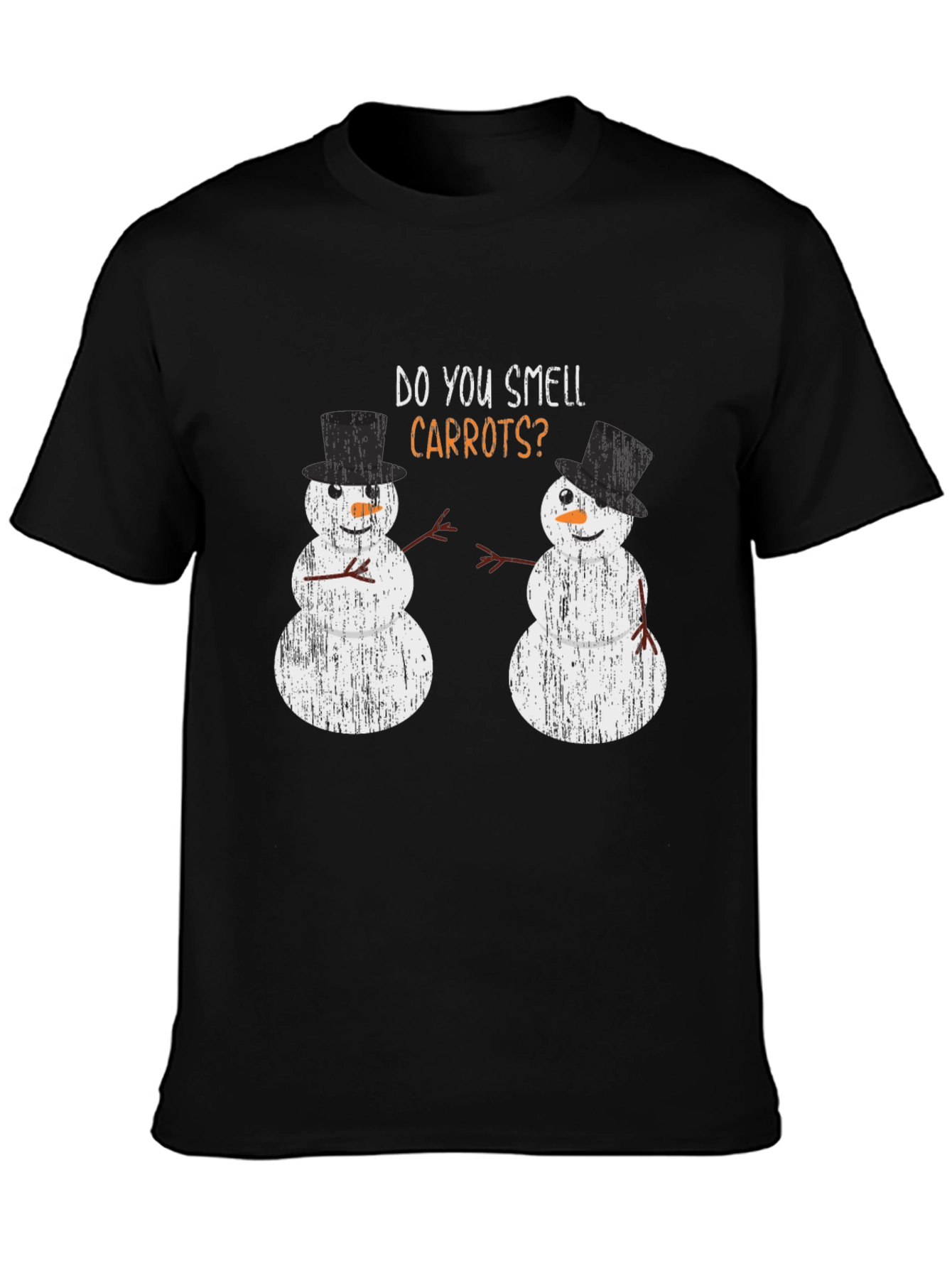Do You Smell Carrots? Funny Snowman Graphic T-Shirt