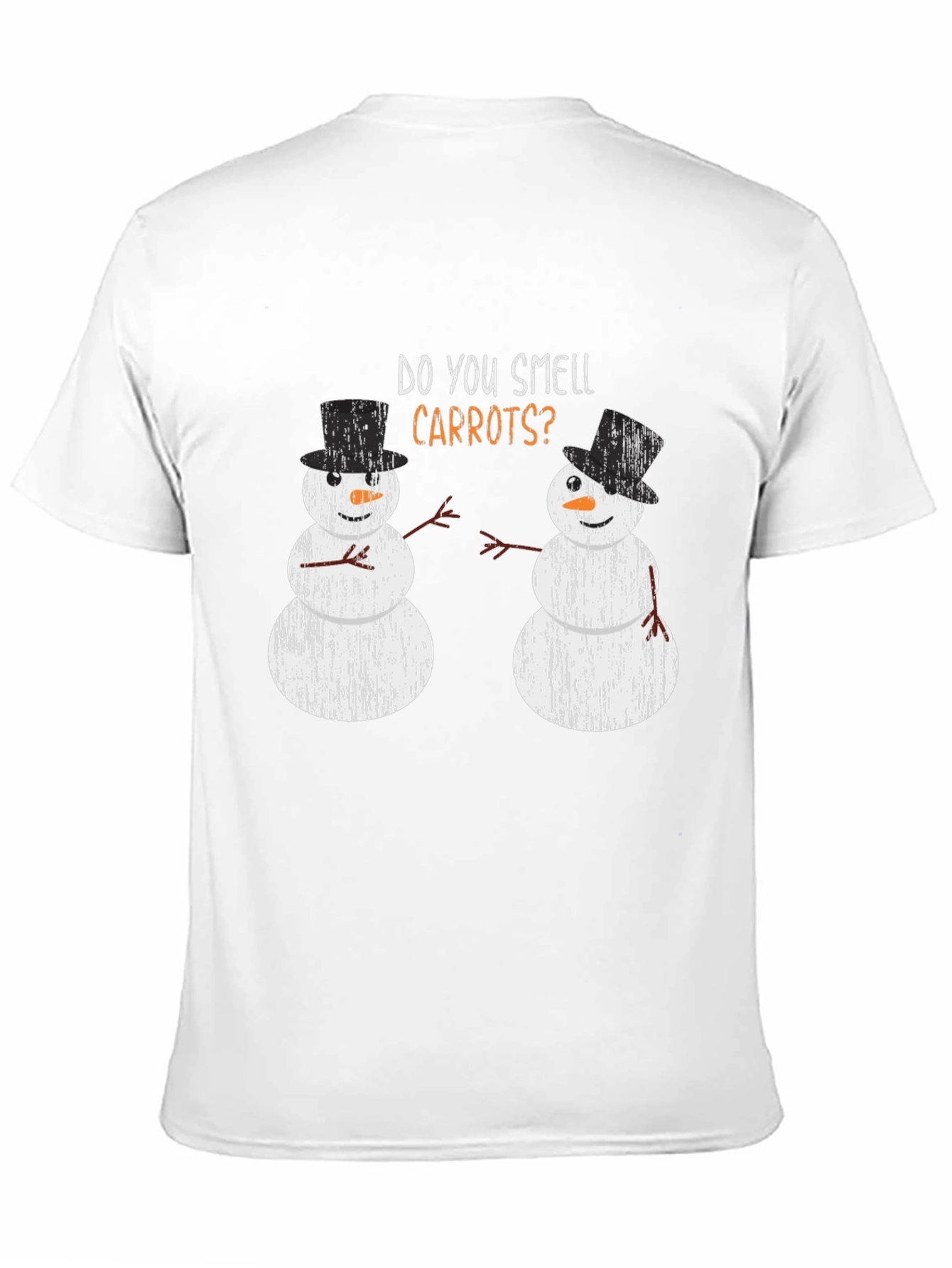 Do You Smell Carrots? Funny Snowman Graphic T-Shirt