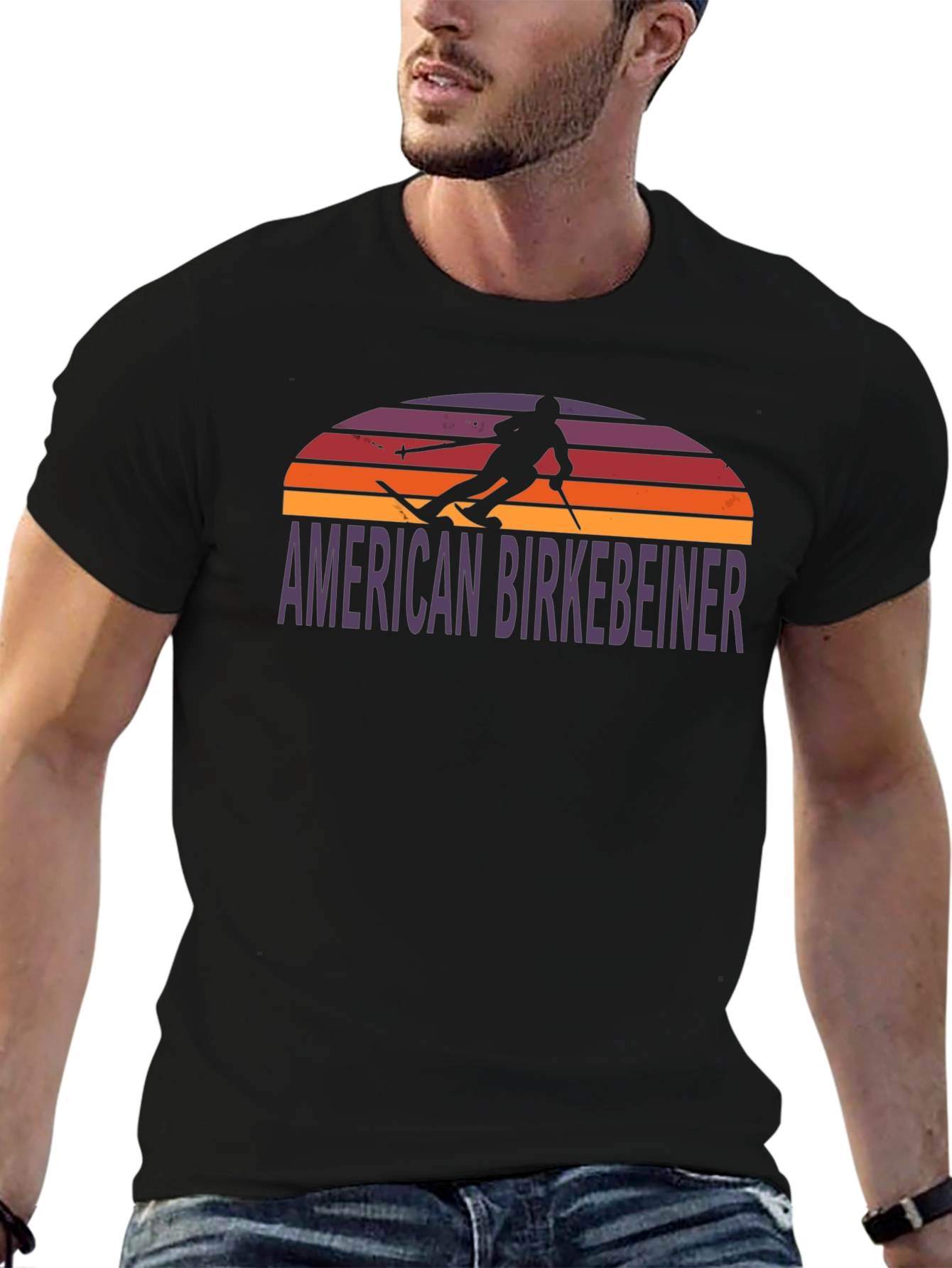 American Birkebeiner Ski T-Shirt - Black
