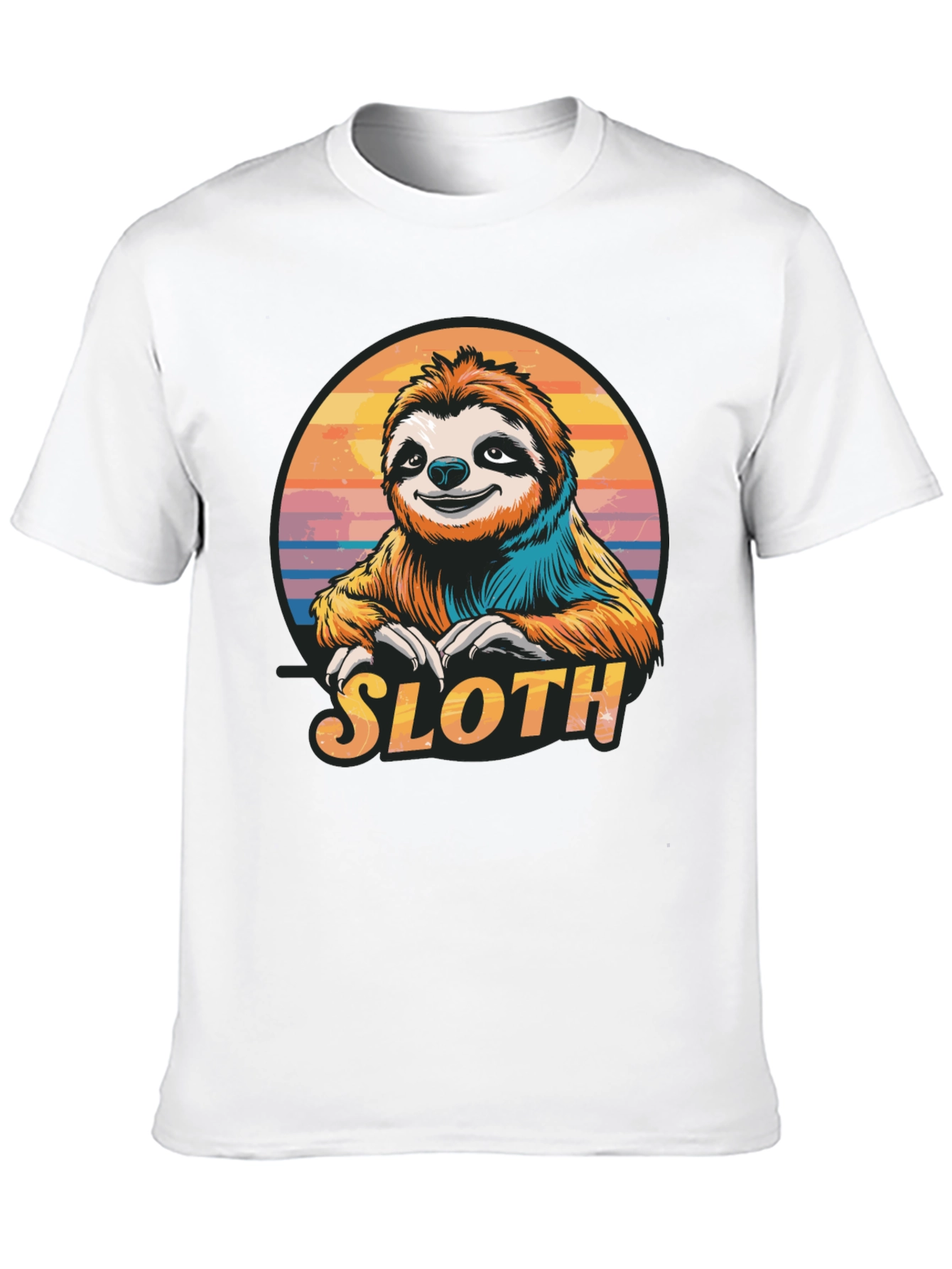 Sloth Graphic T-Shirt - Relaxed Style