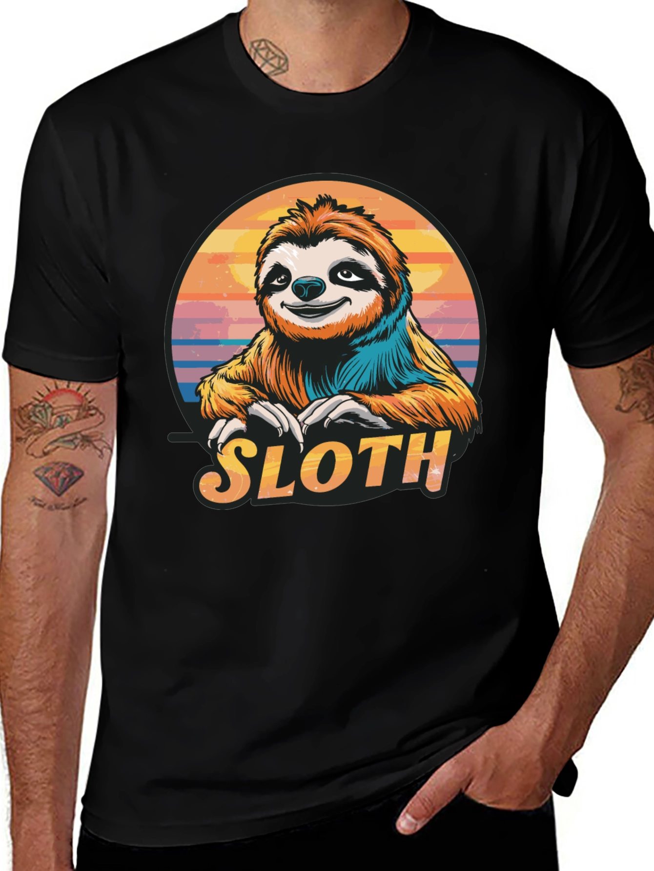 Sloth Graphic T-Shirt - Relaxed Style