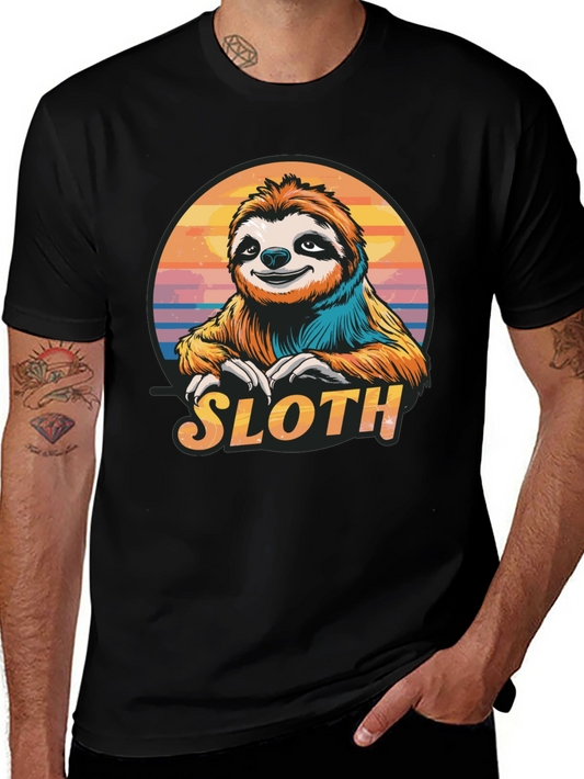 Sloth Graphic T-Shirt - Relaxed Style