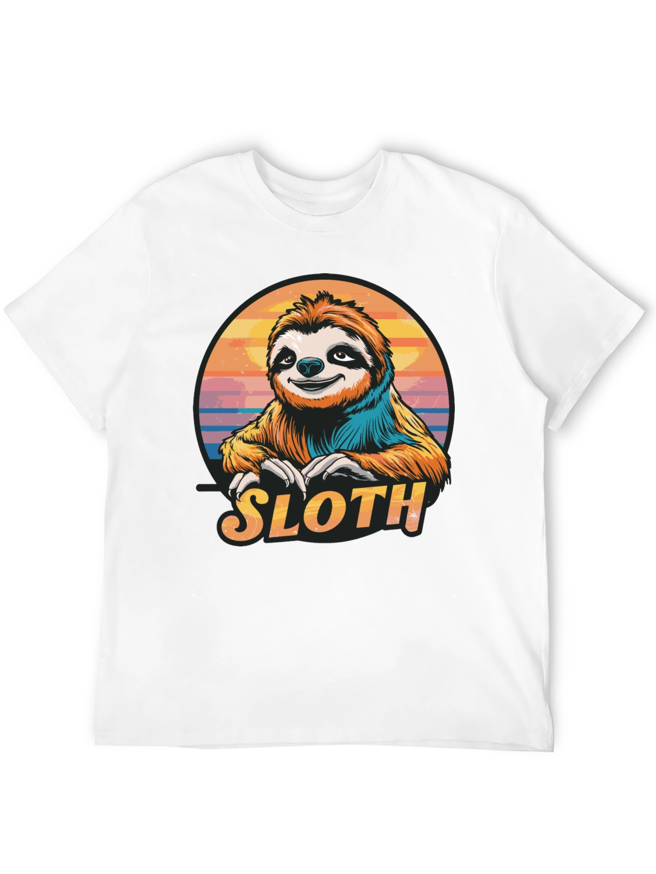 Sloth Graphic T-Shirt - Relaxed Style