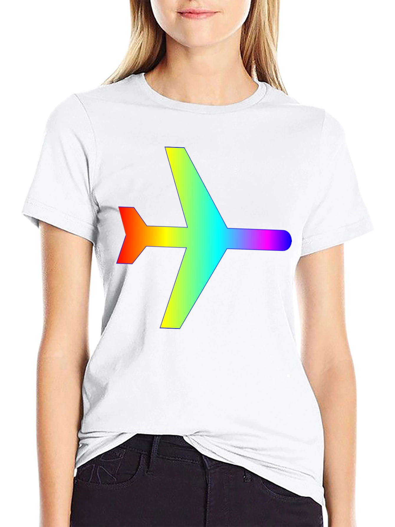 Rainbow Airplane Graphic Tee