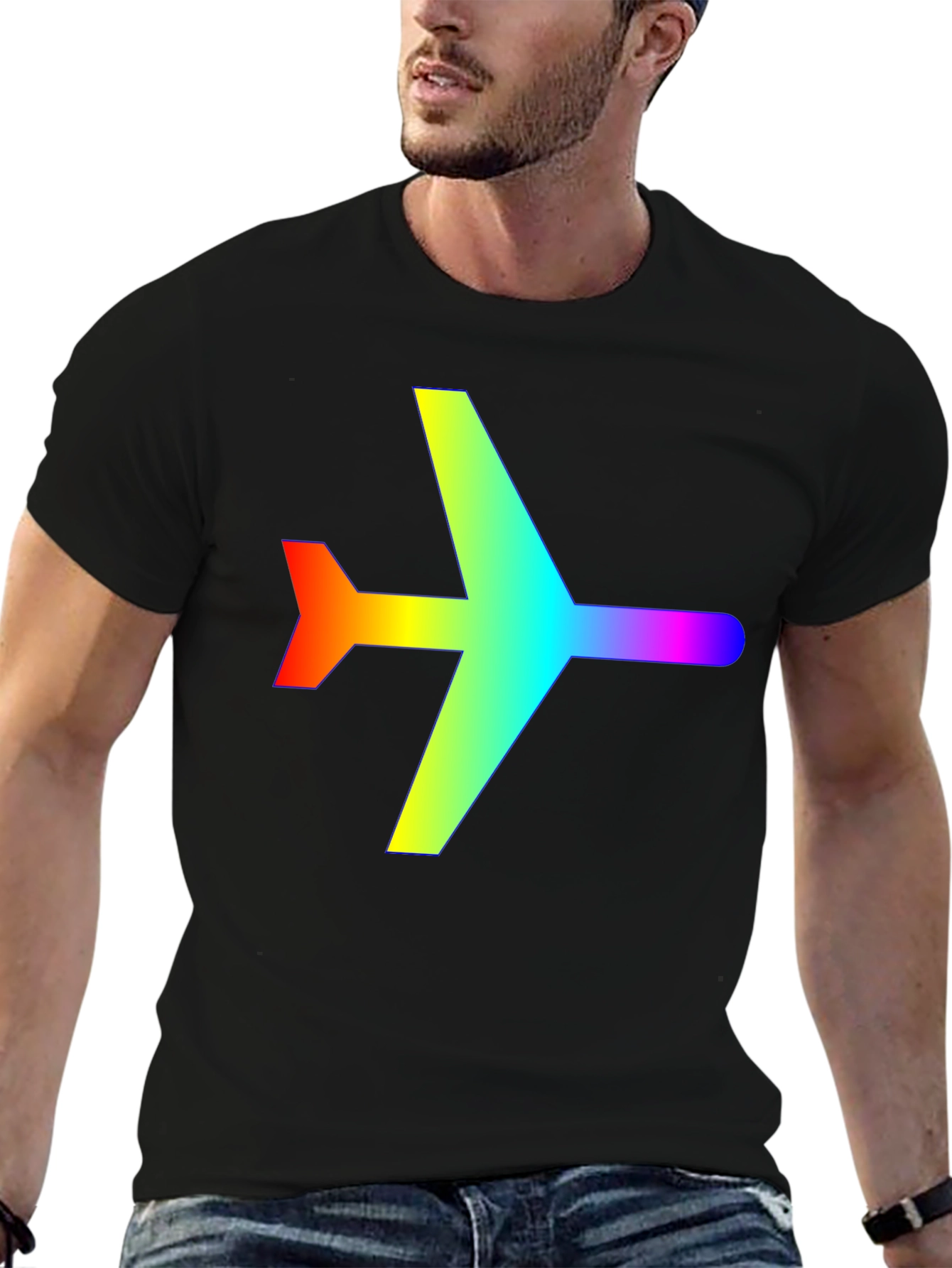 Rainbow Airplane Graphic Tee