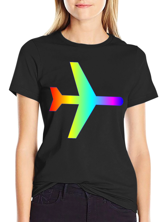 Rainbow Airplane Graphic Tee