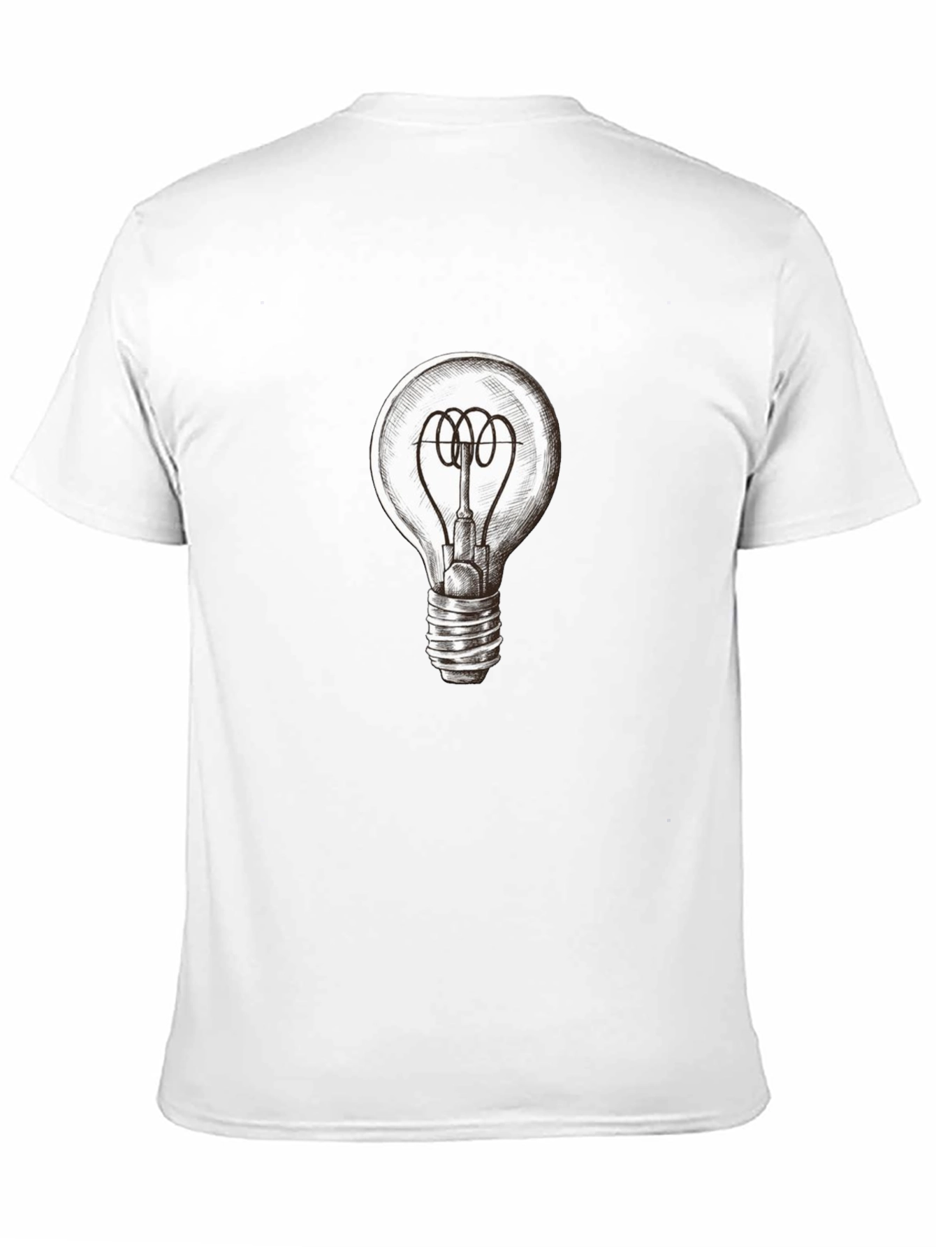 Light Bulb Graphic Tee - Black Cotton T-Shirt