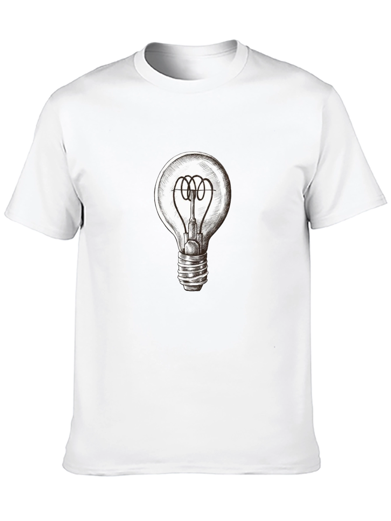 Light Bulb Graphic Tee - Black Cotton T-Shirt