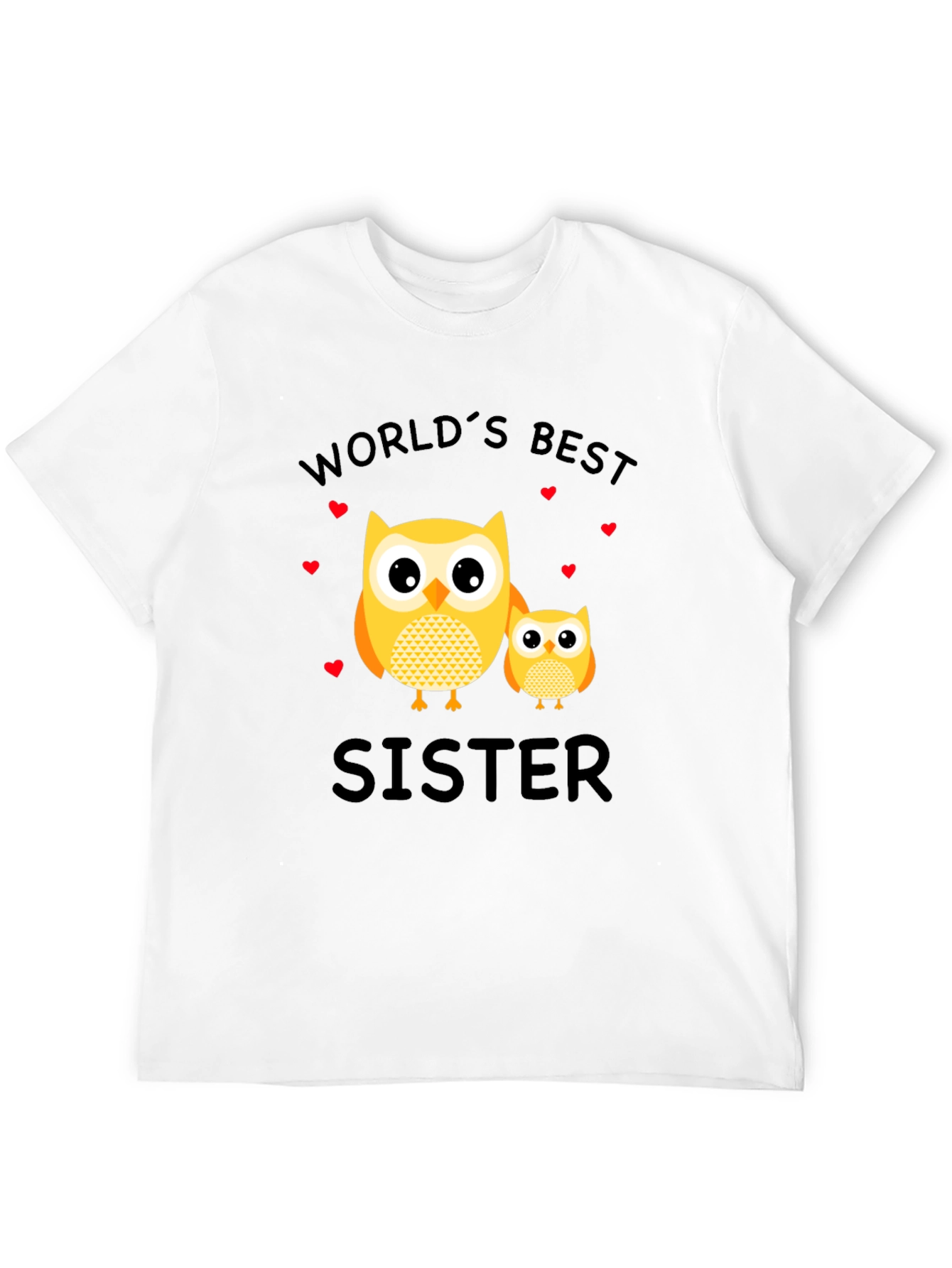 Worlds Best Sister Owl Graphic T-Shirt