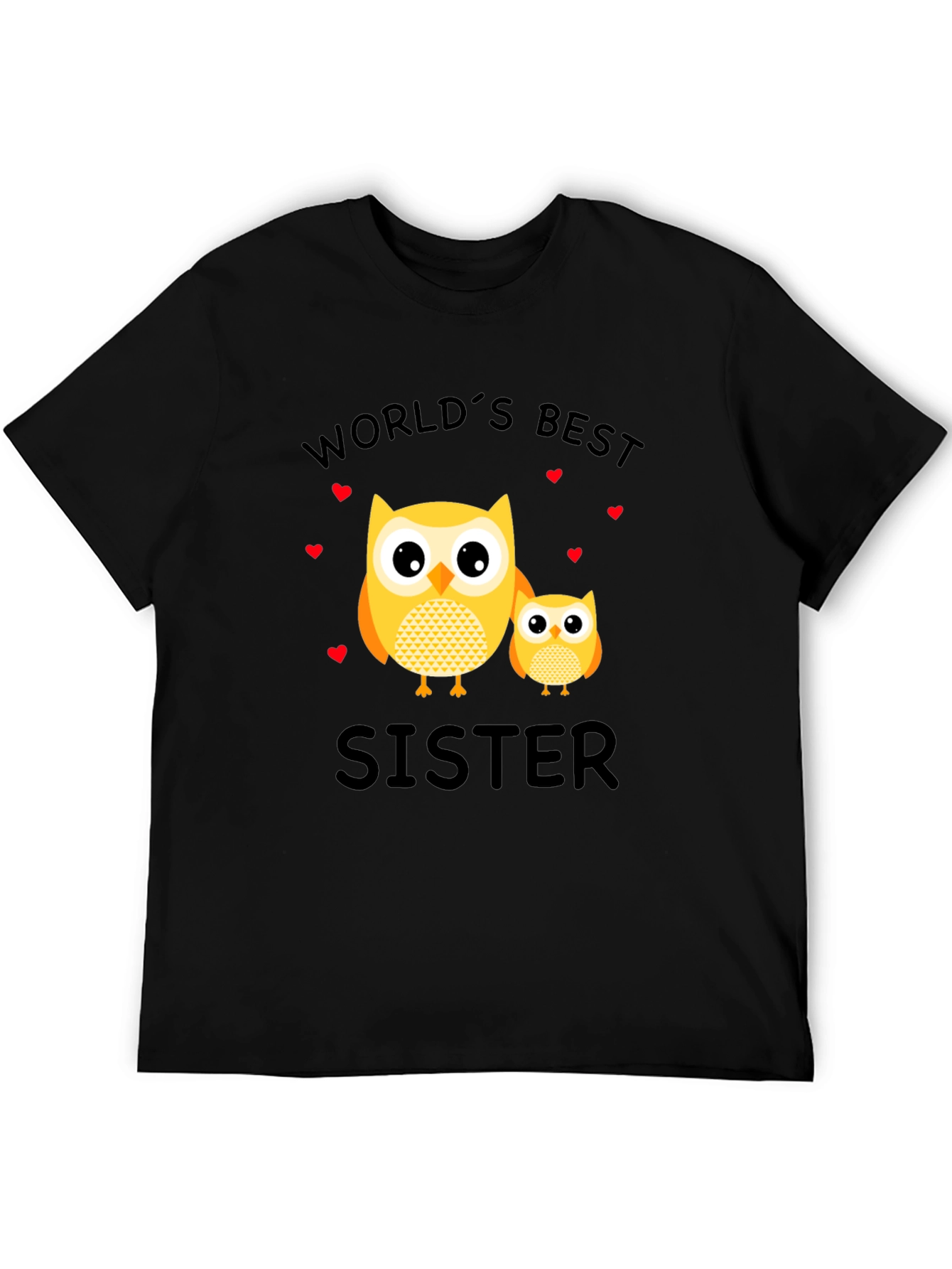 Worlds Best Sister Owl Graphic T-Shirt