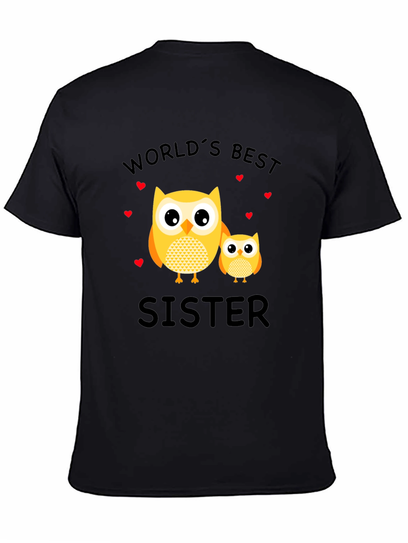 Worlds Best Sister Owl Graphic T-Shirt