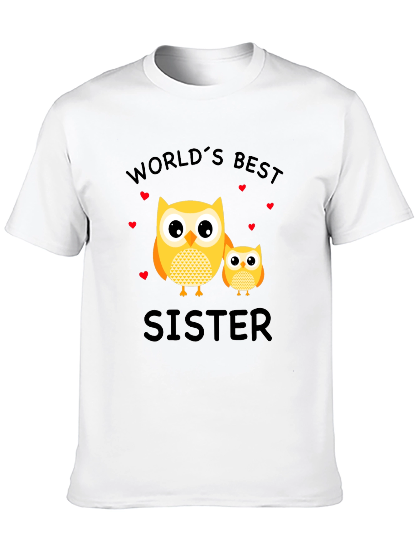 Worlds Best Sister Owl Graphic T-Shirt
