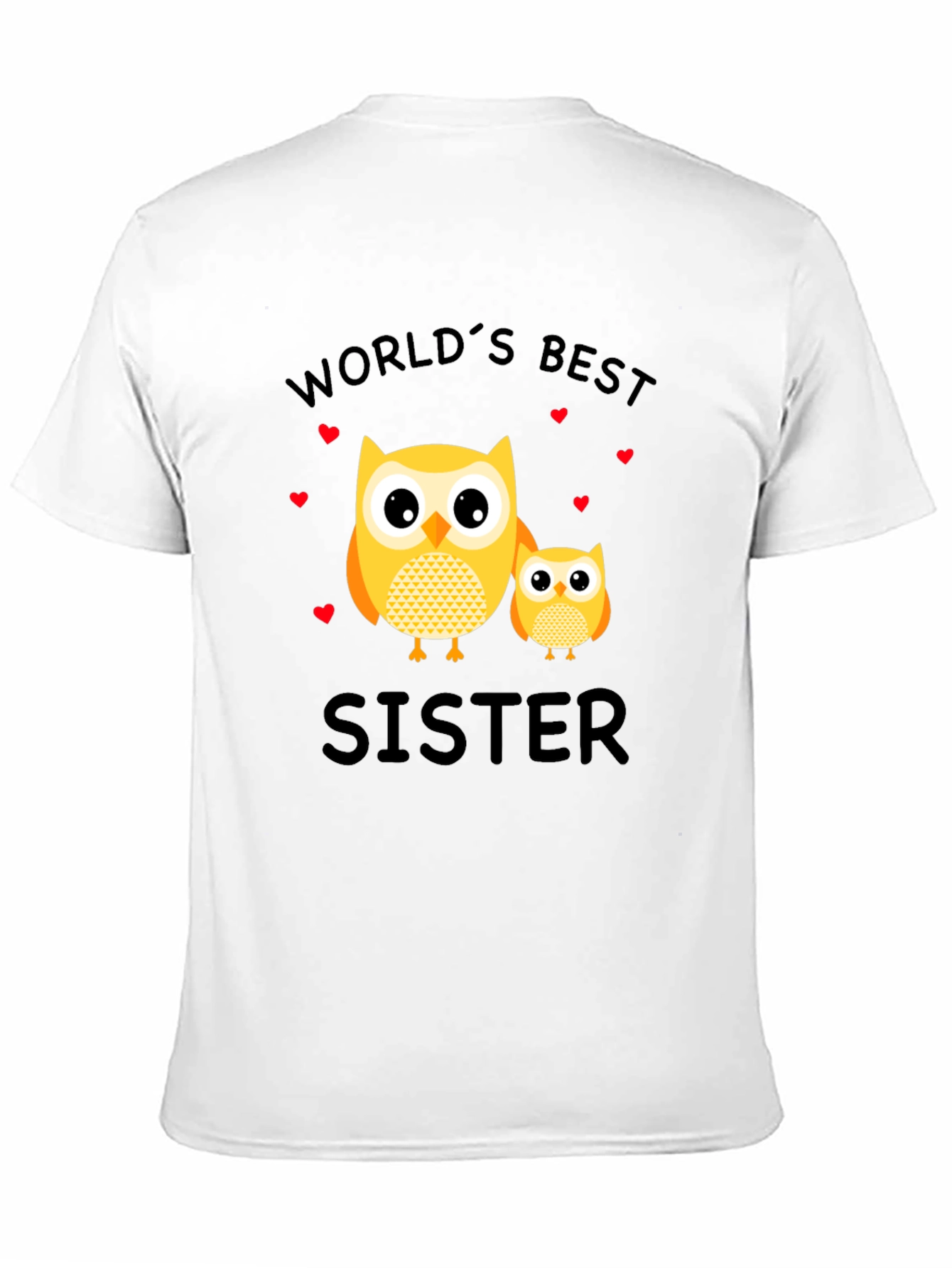 Worlds Best Sister Owl Graphic T-Shirt