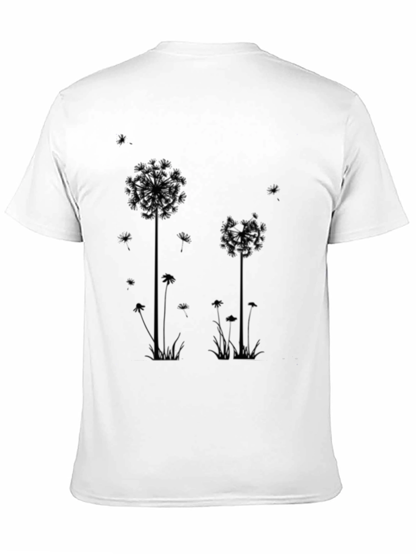 Dandelion Graphic Print Tee - Black