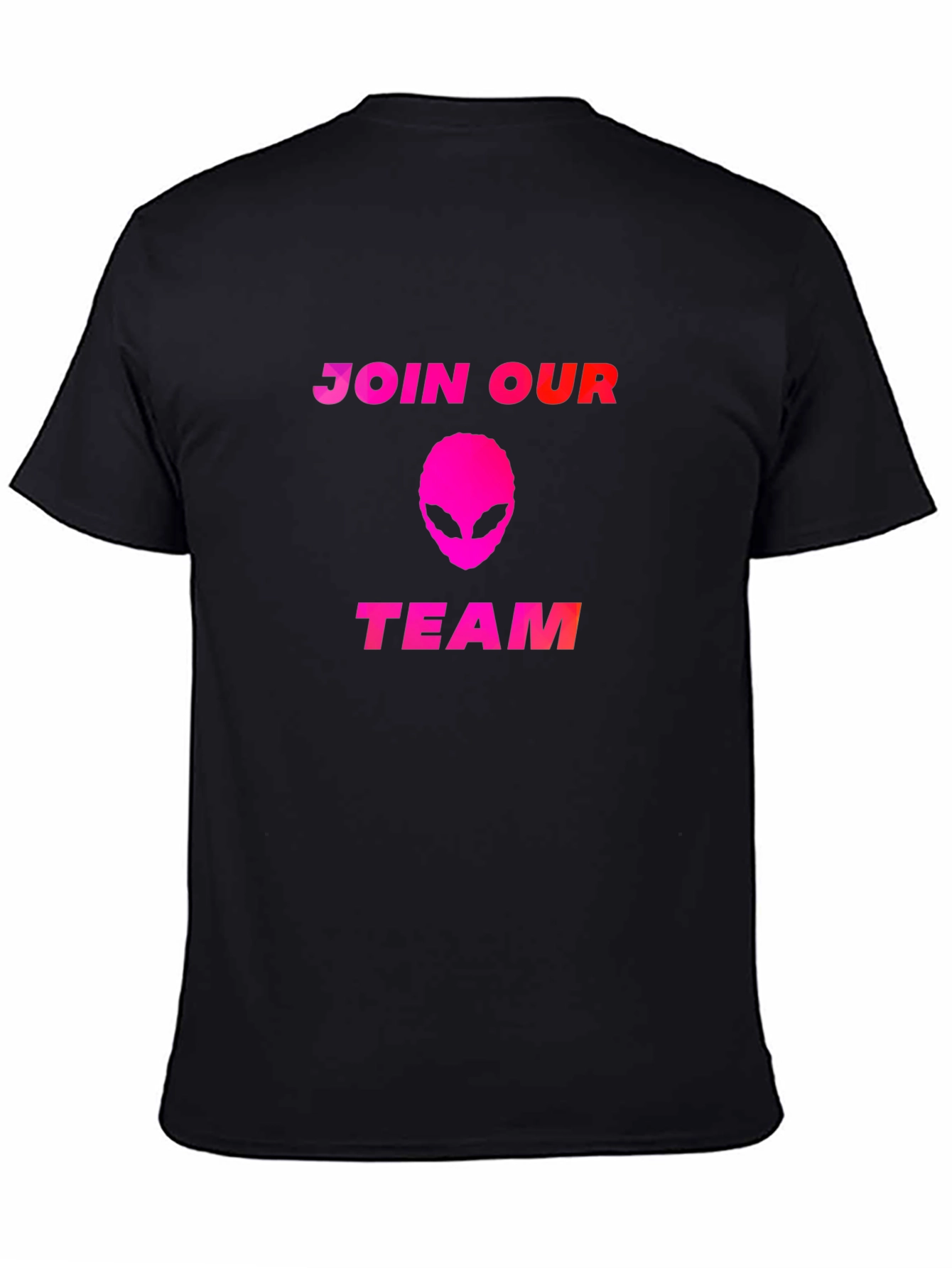 Join Our Team Alien T-Shirt - Black Cotton Blend