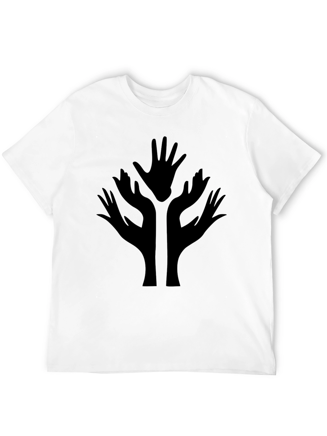 Abstract Hand Tree Black T-Shirt