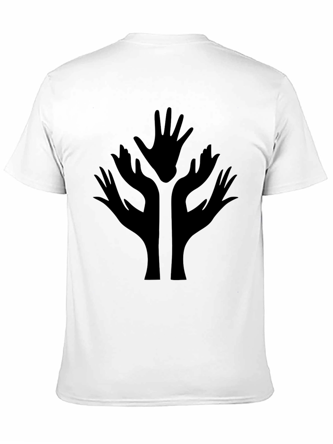 Abstract Hand Tree Black T-Shirt