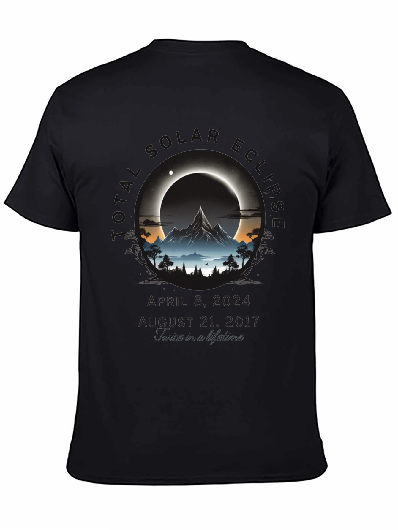 Solar Eclipse Twice in a Lifetime Graphic Tee
