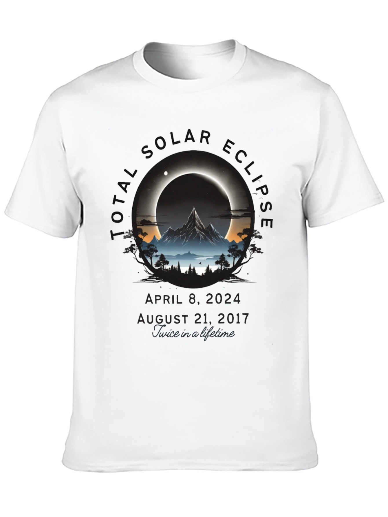 Solar Eclipse Twice in a Lifetime Graphic Tee