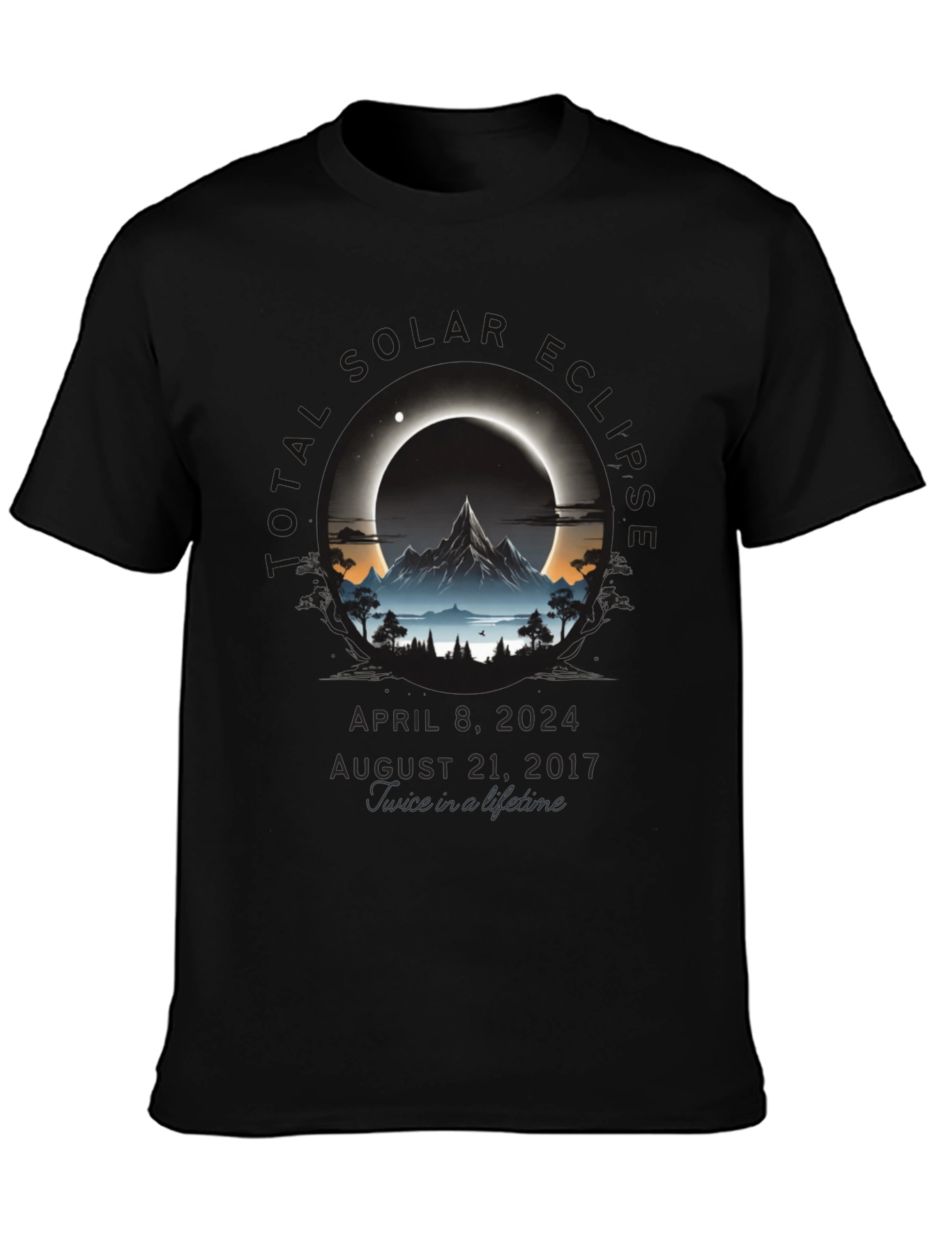 Solar Eclipse Twice in a Lifetime Graphic Tee