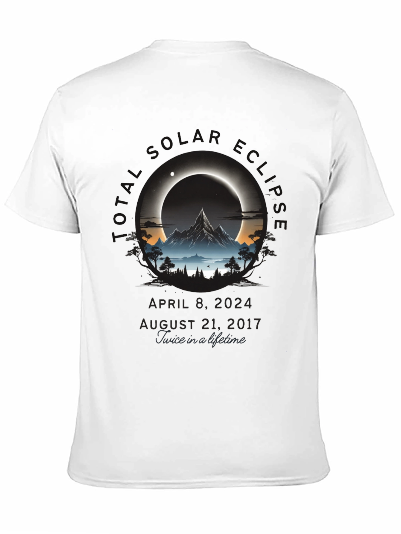 Solar Eclipse Twice in a Lifetime Graphic Tee