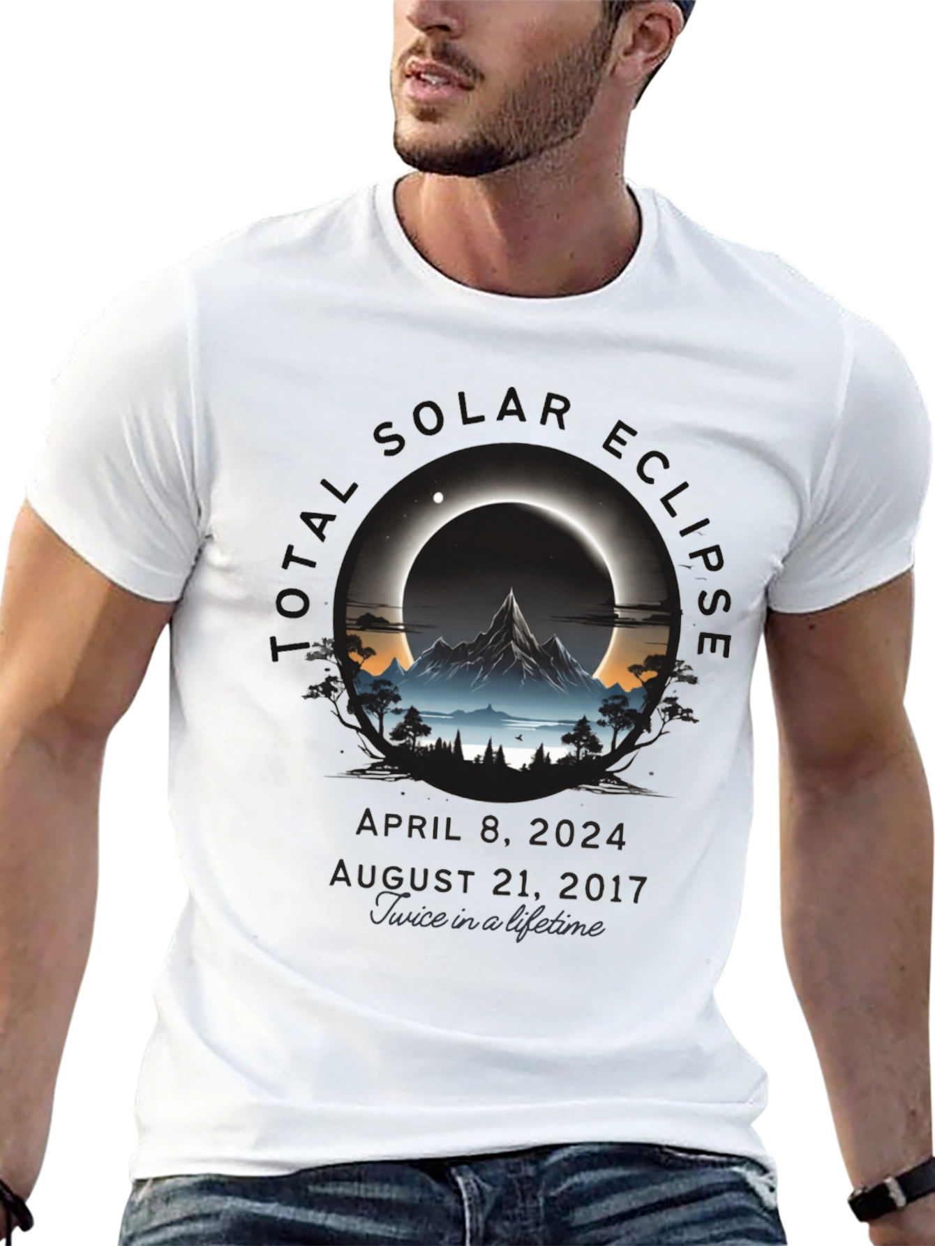 Solar Eclipse Twice in a Lifetime Graphic Tee