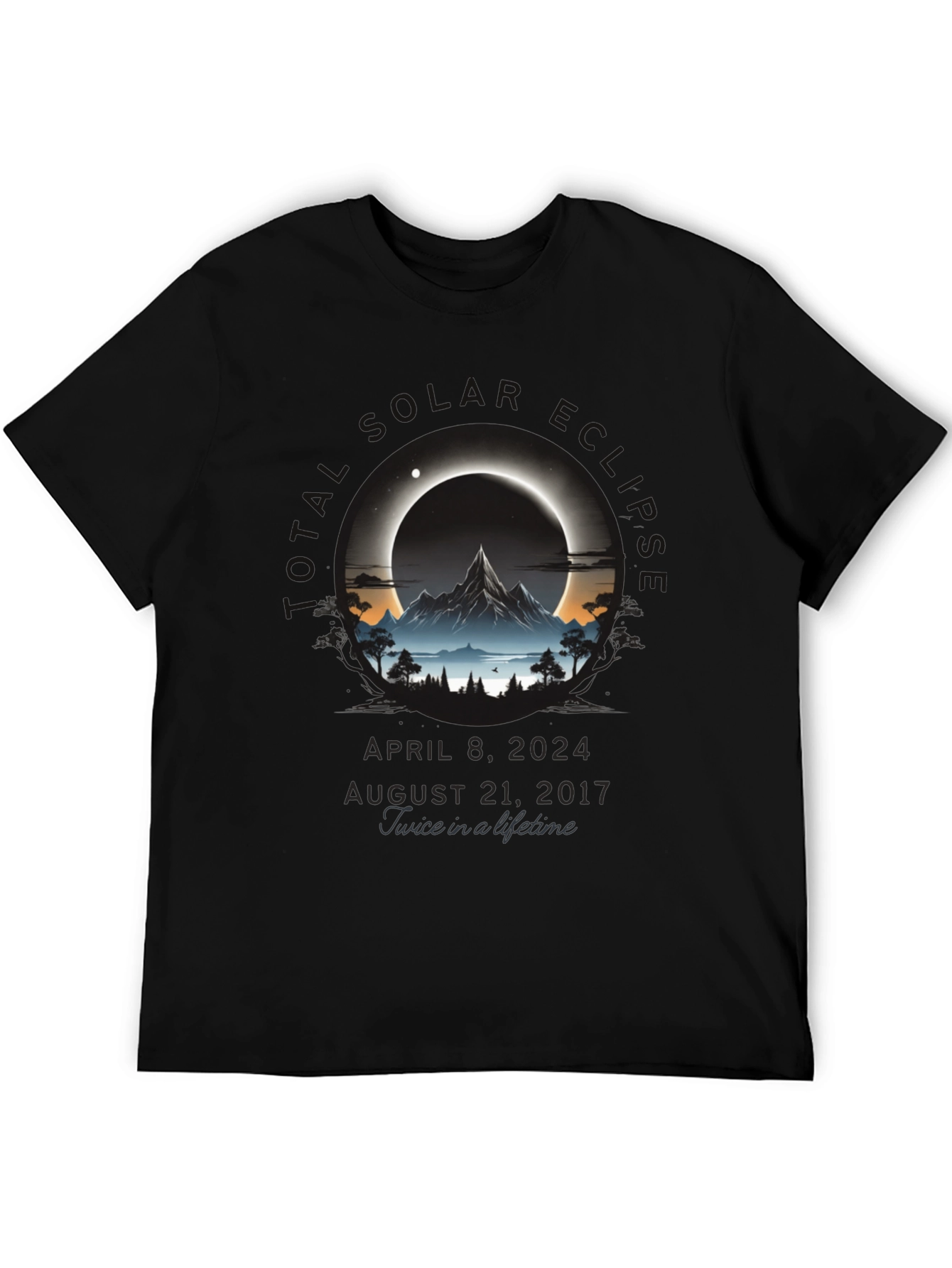 Solar Eclipse Twice in a Lifetime Graphic Tee
