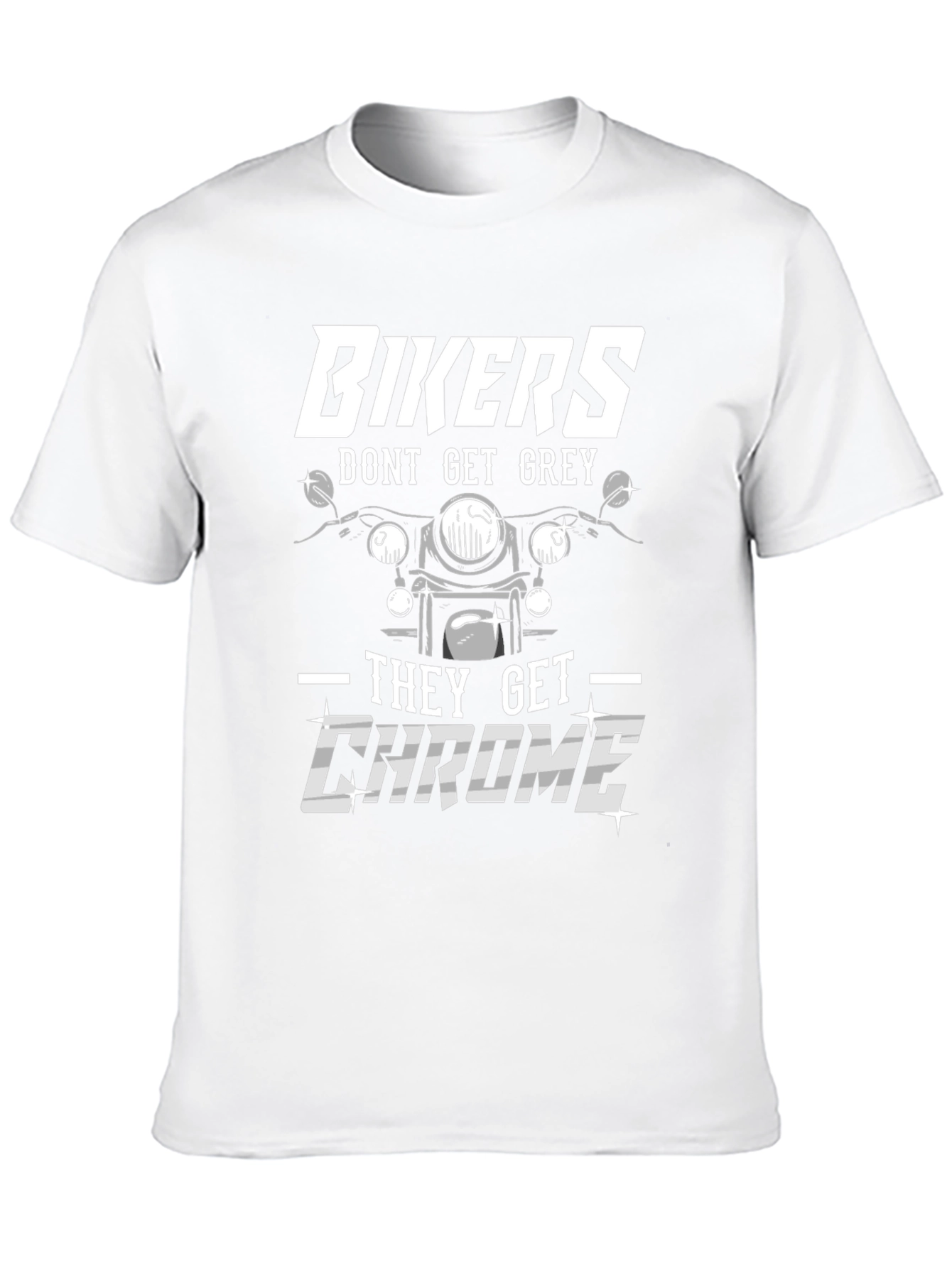 Bikers Get Chrome Graphic Tee - Black