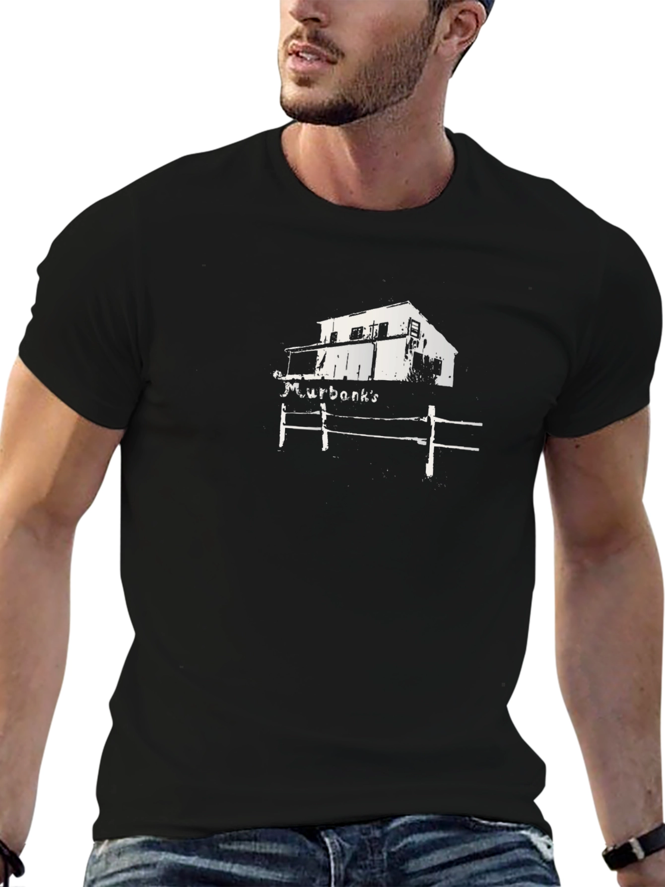 M. Urbans Black Graphic T-Shirt