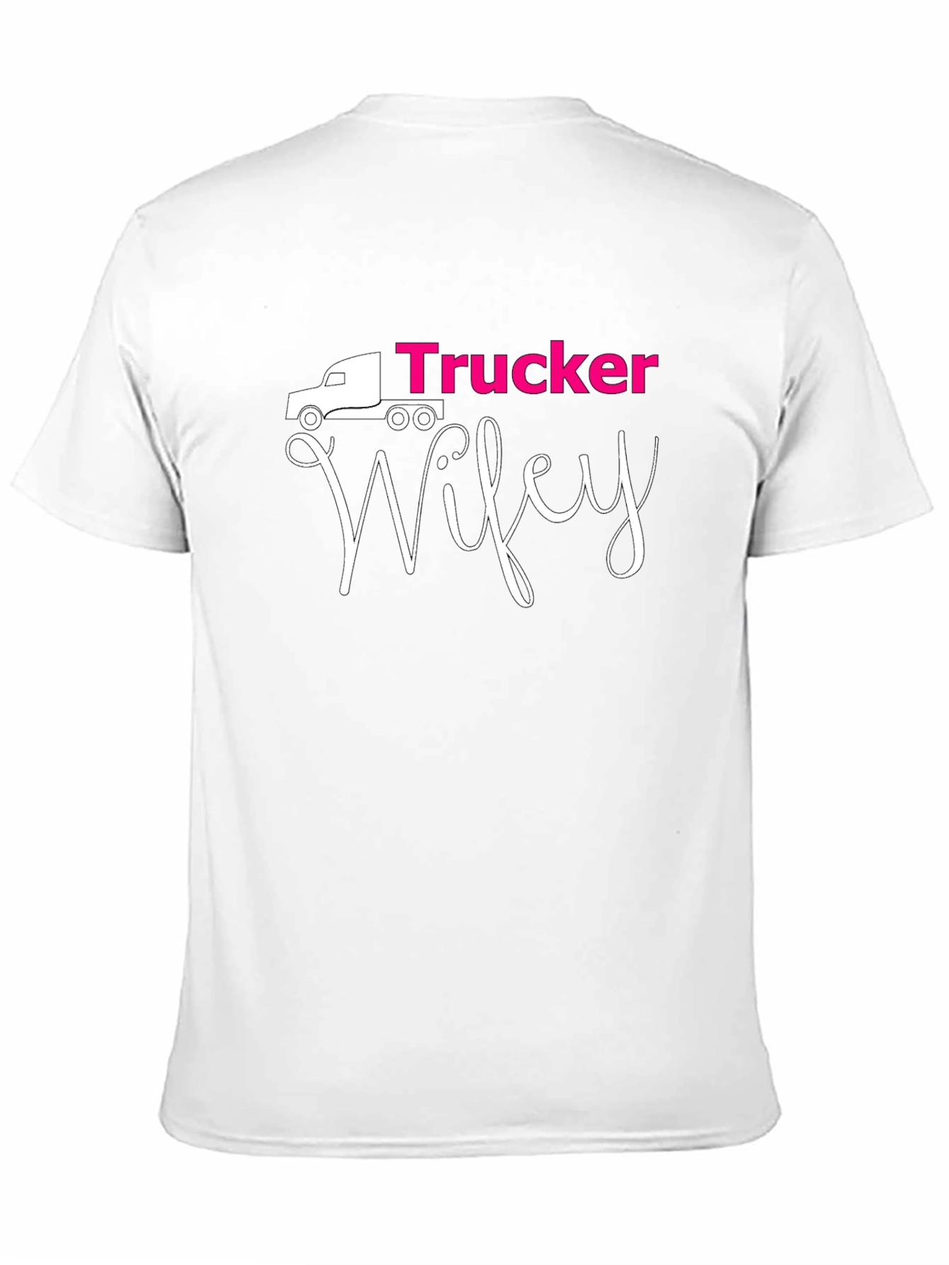 Trucker Wifey Graphic Tee - Black