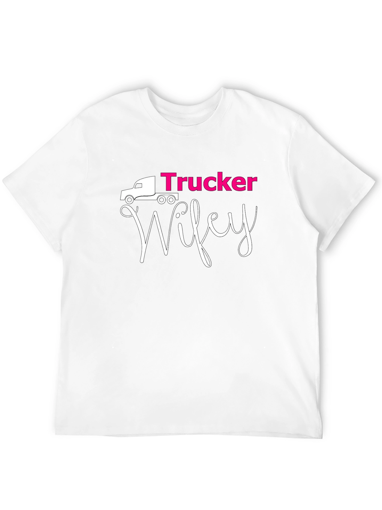 Trucker Wifey Graphic Tee - Black