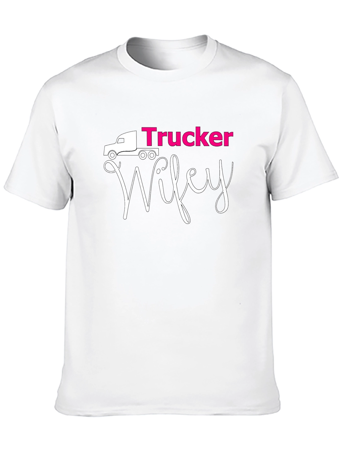 Trucker Wifey Graphic Tee - Black