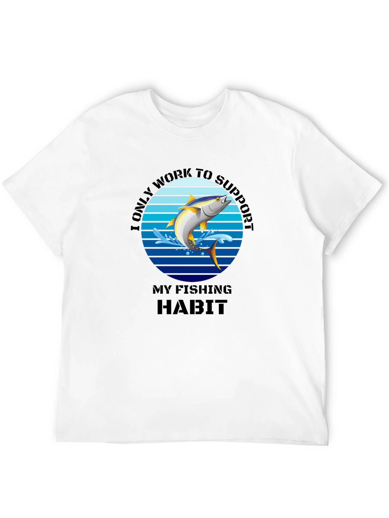 Fishing Habit T-Shirt - Mens Black Tee