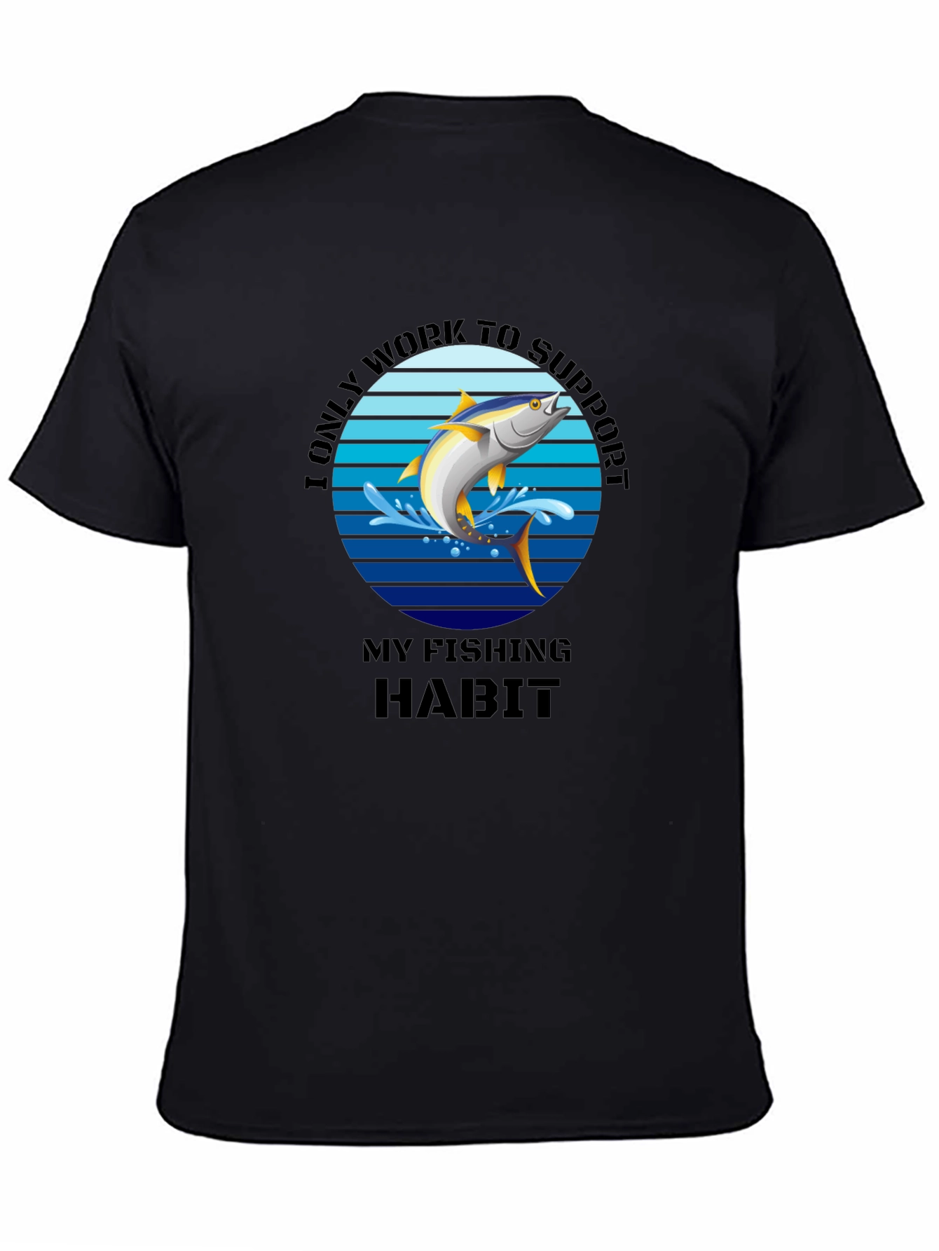 Fishing Habit T-Shirt - Mens Black Tee