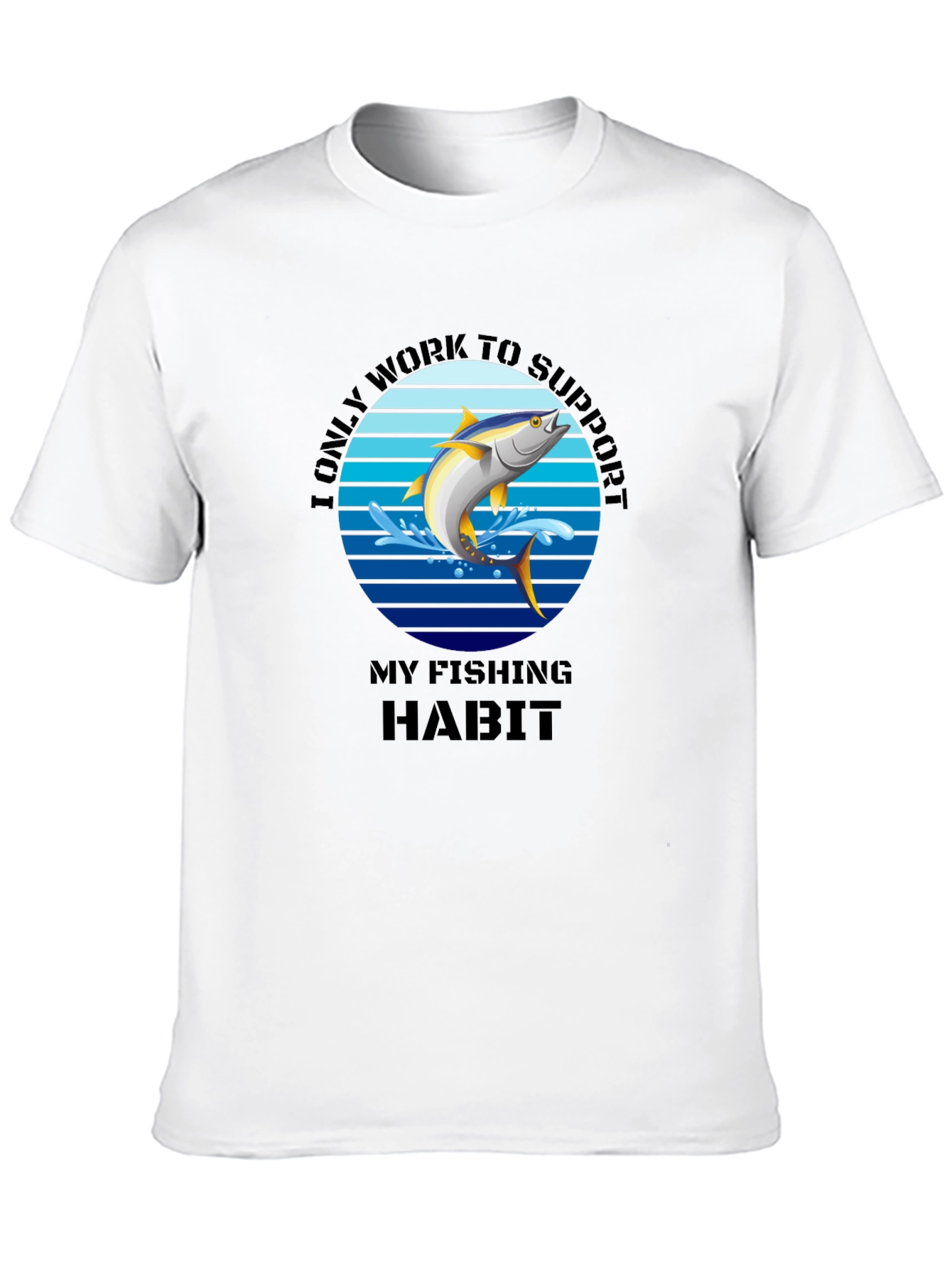 Fishing Habit T-Shirt - Mens Black Tee