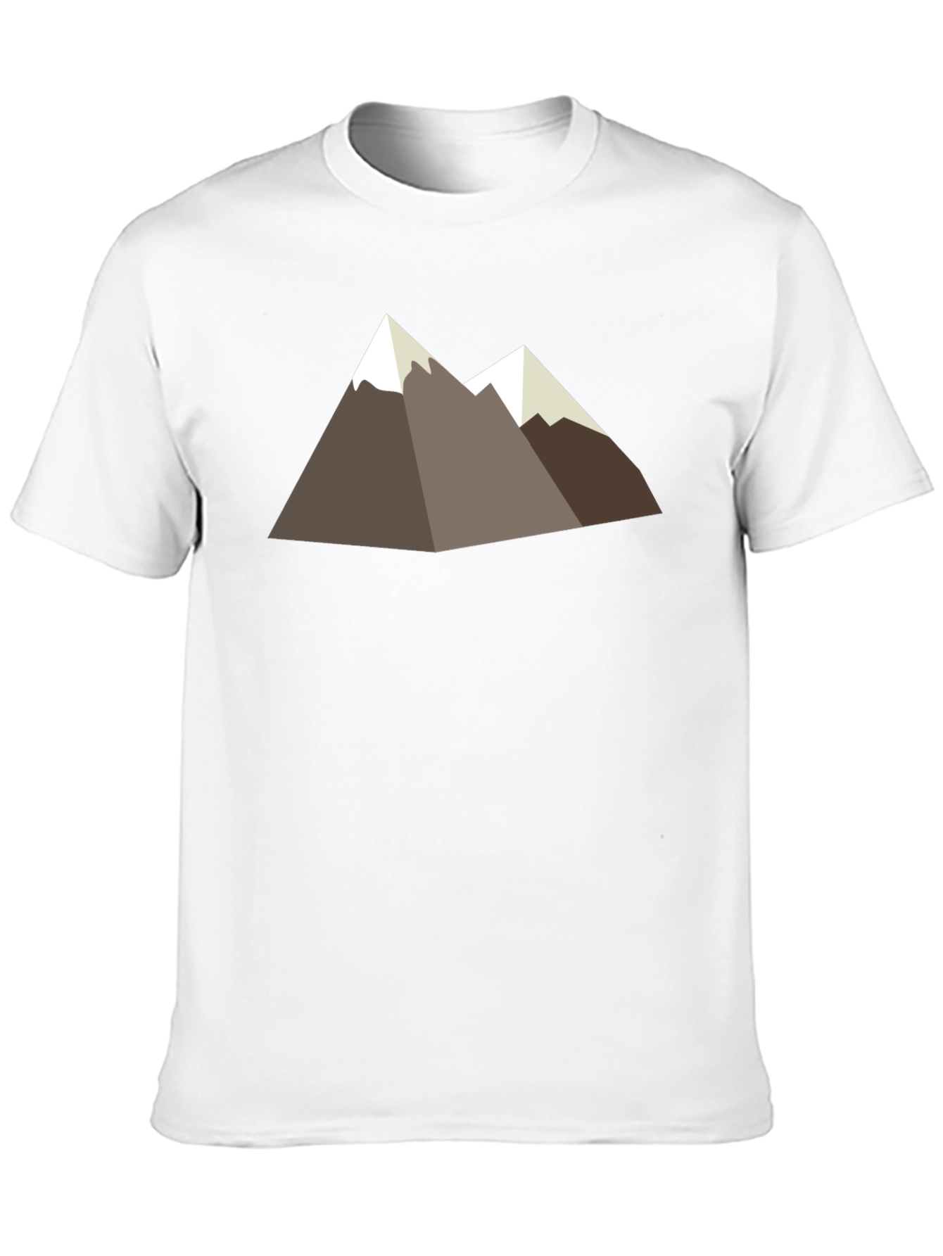 Geometric Mountain Graphic Tee - Black
