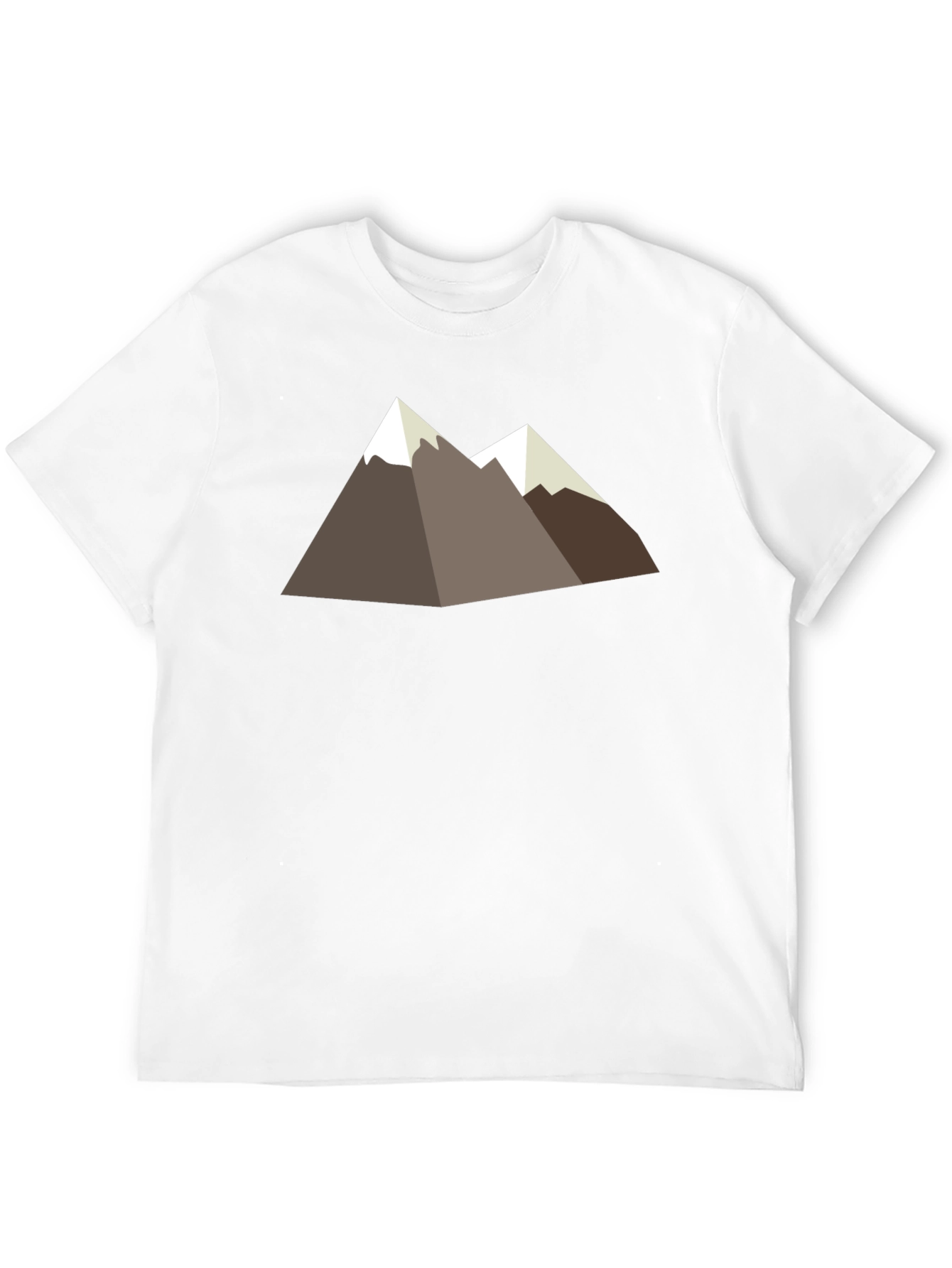 Geometric Mountain Graphic Tee - Black