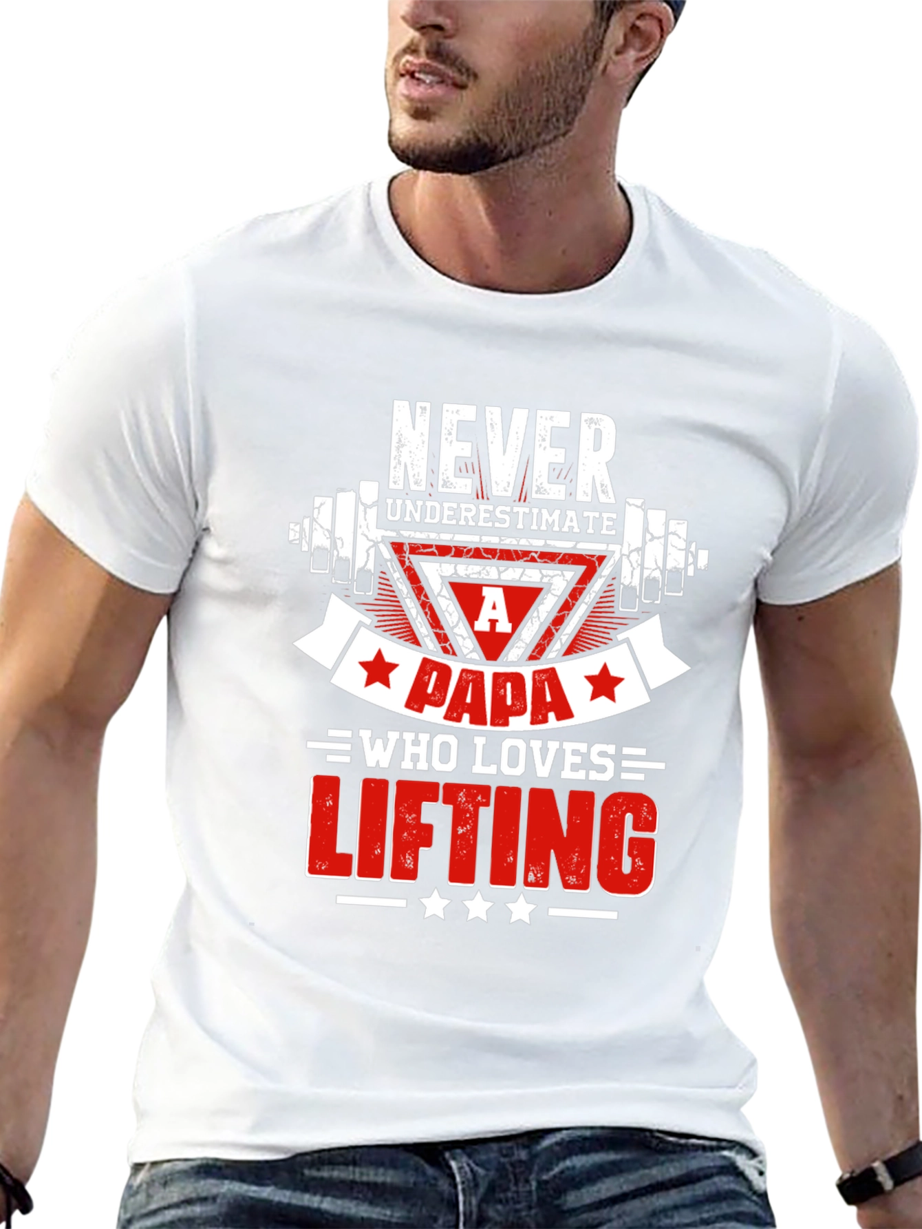 Never Underestimate A Papa Lifting T-Shirt