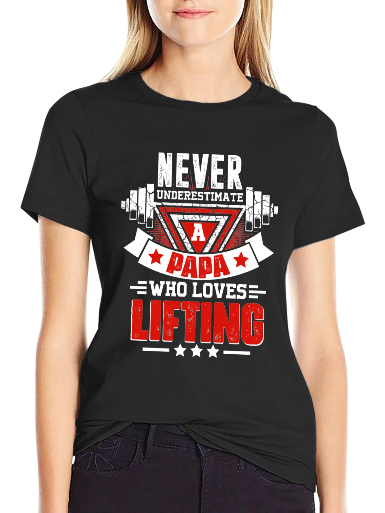 Never Underestimate A Papa Lifting T-Shirt