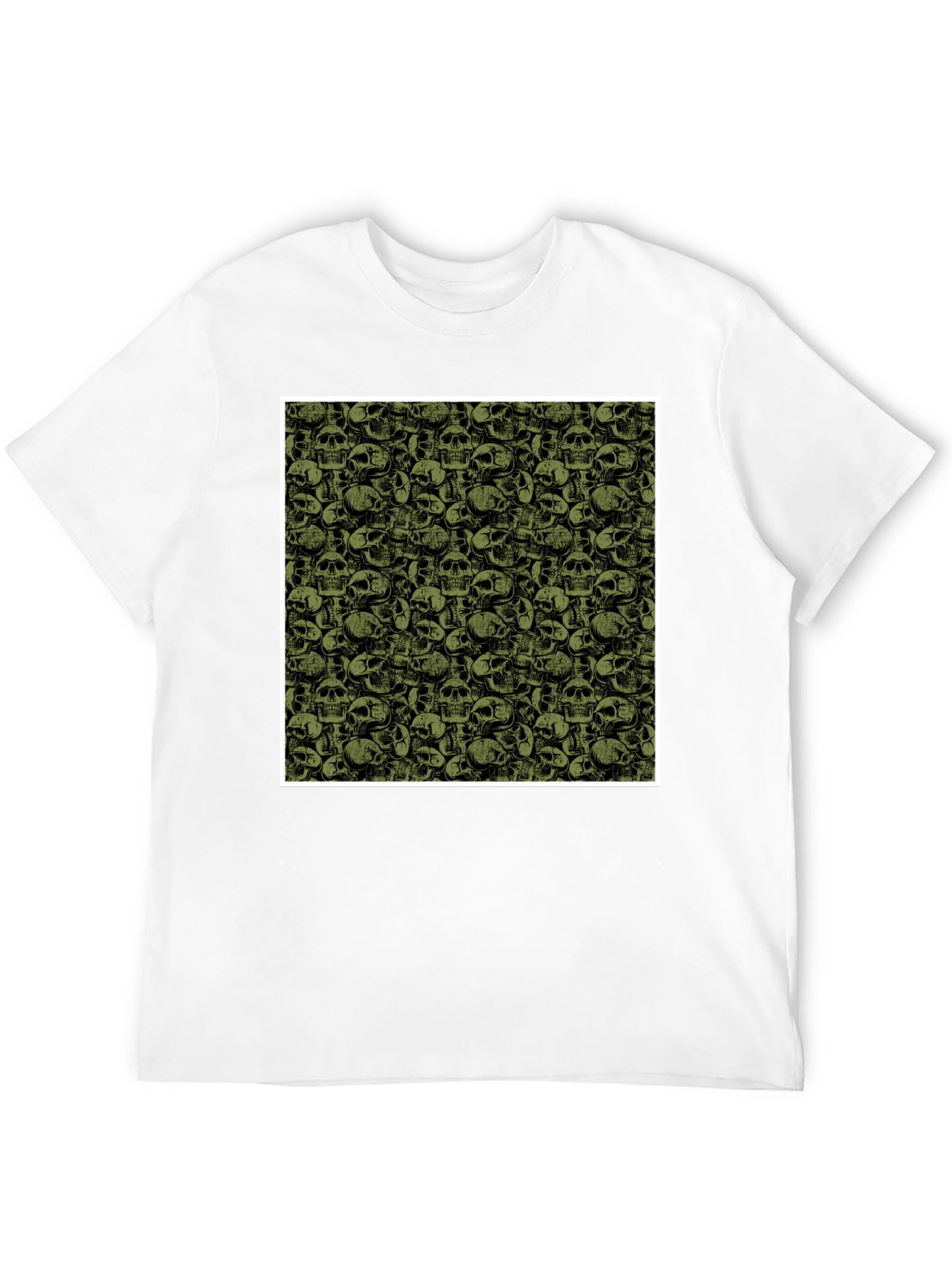 Skull Pattern Tee - Dark & Edgy Style