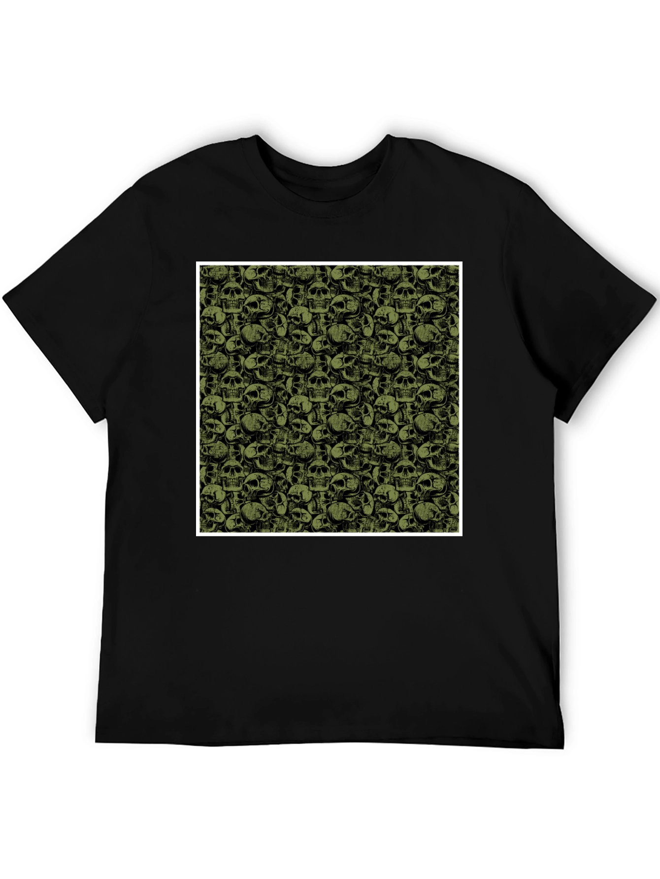 Skull Pattern Tee - Dark & Edgy Style