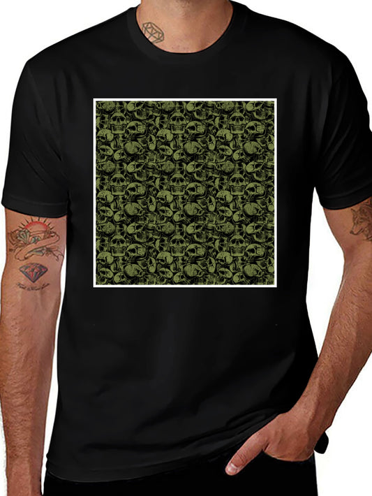 Skull Pattern Tee - Dark & Edgy Style