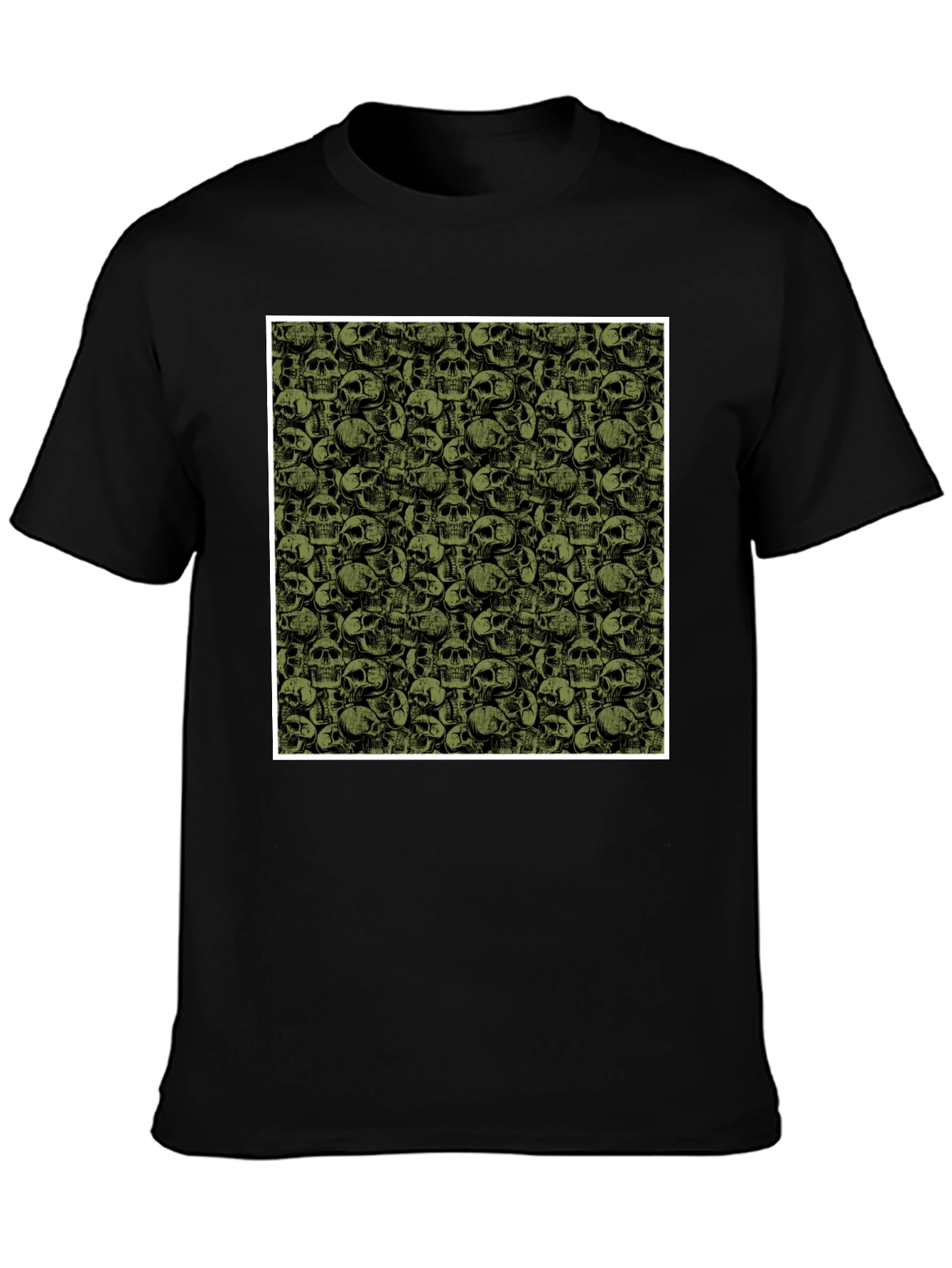 Skull Pattern Tee - Dark & Edgy Style