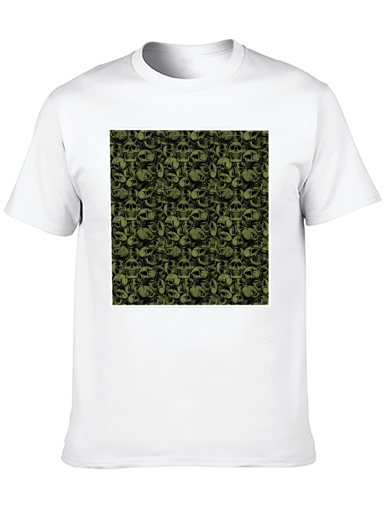 Skull Pattern Tee - Dark & Edgy Style