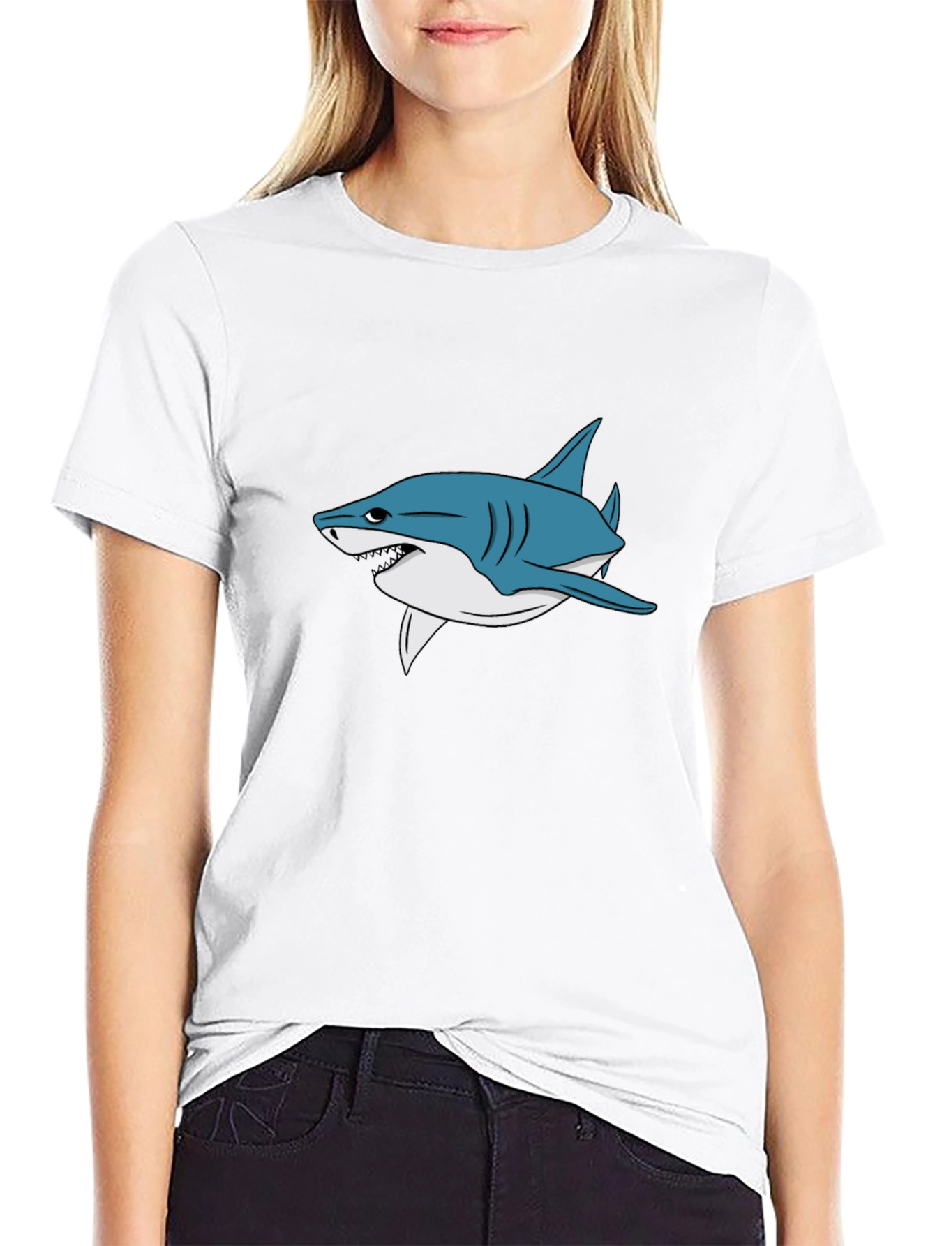 Shark Graphic Black T-Shirt