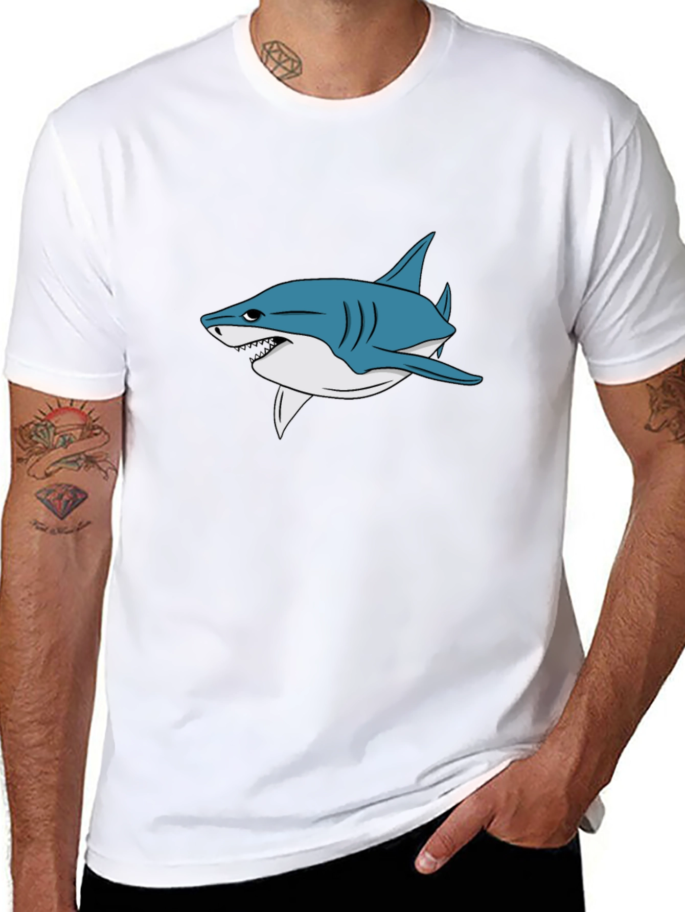 Shark Graphic Black T-Shirt