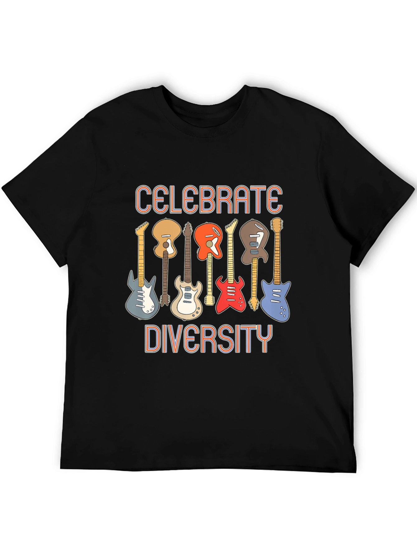 Celebrate Diversity Guitar T-Shirt
