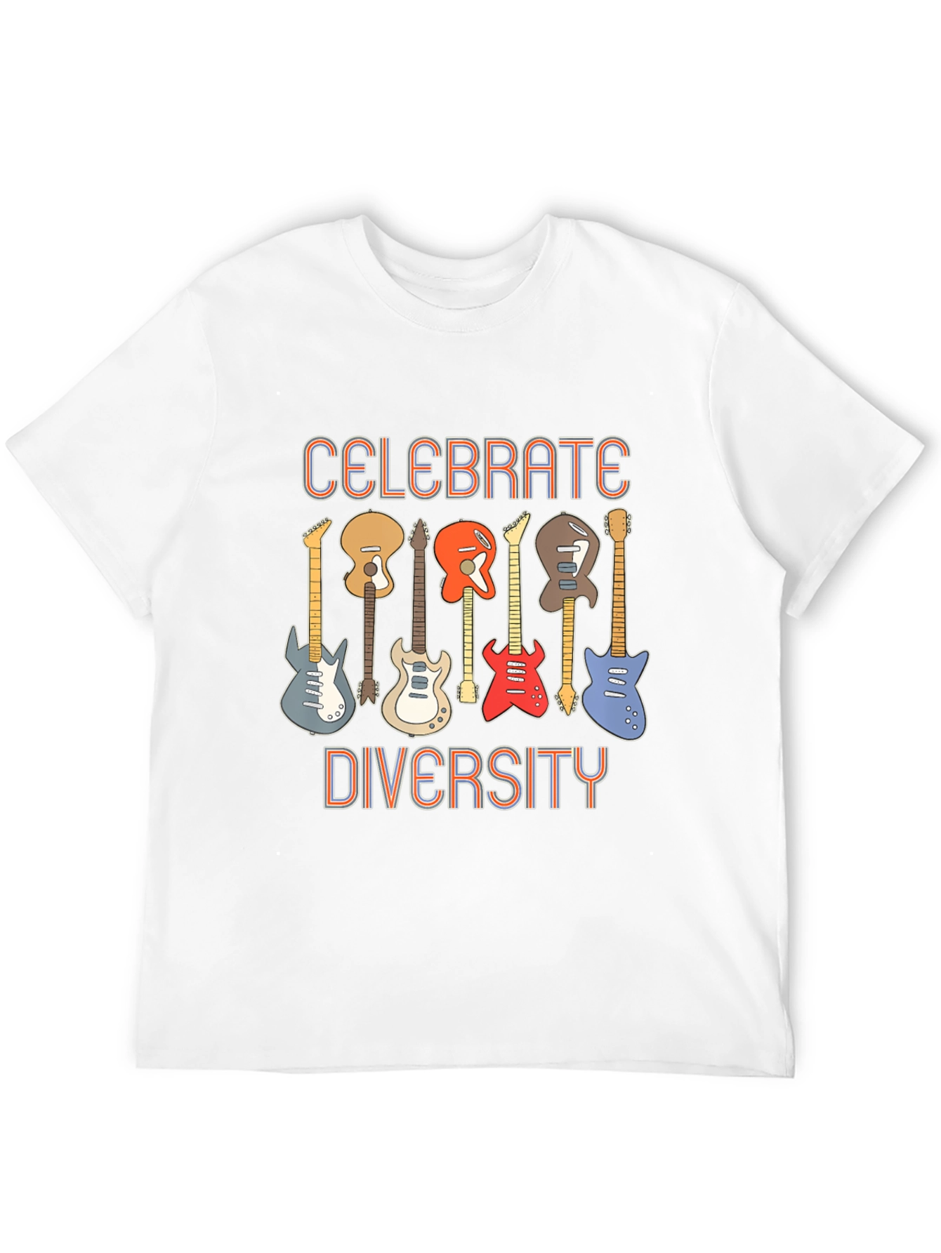 Celebrate Diversity Guitar T-Shirt