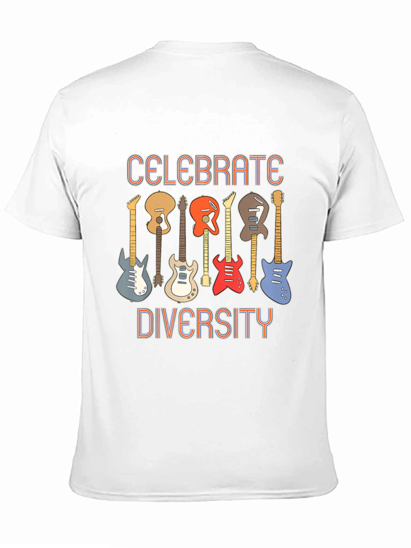 Celebrate Diversity Guitar T-Shirt