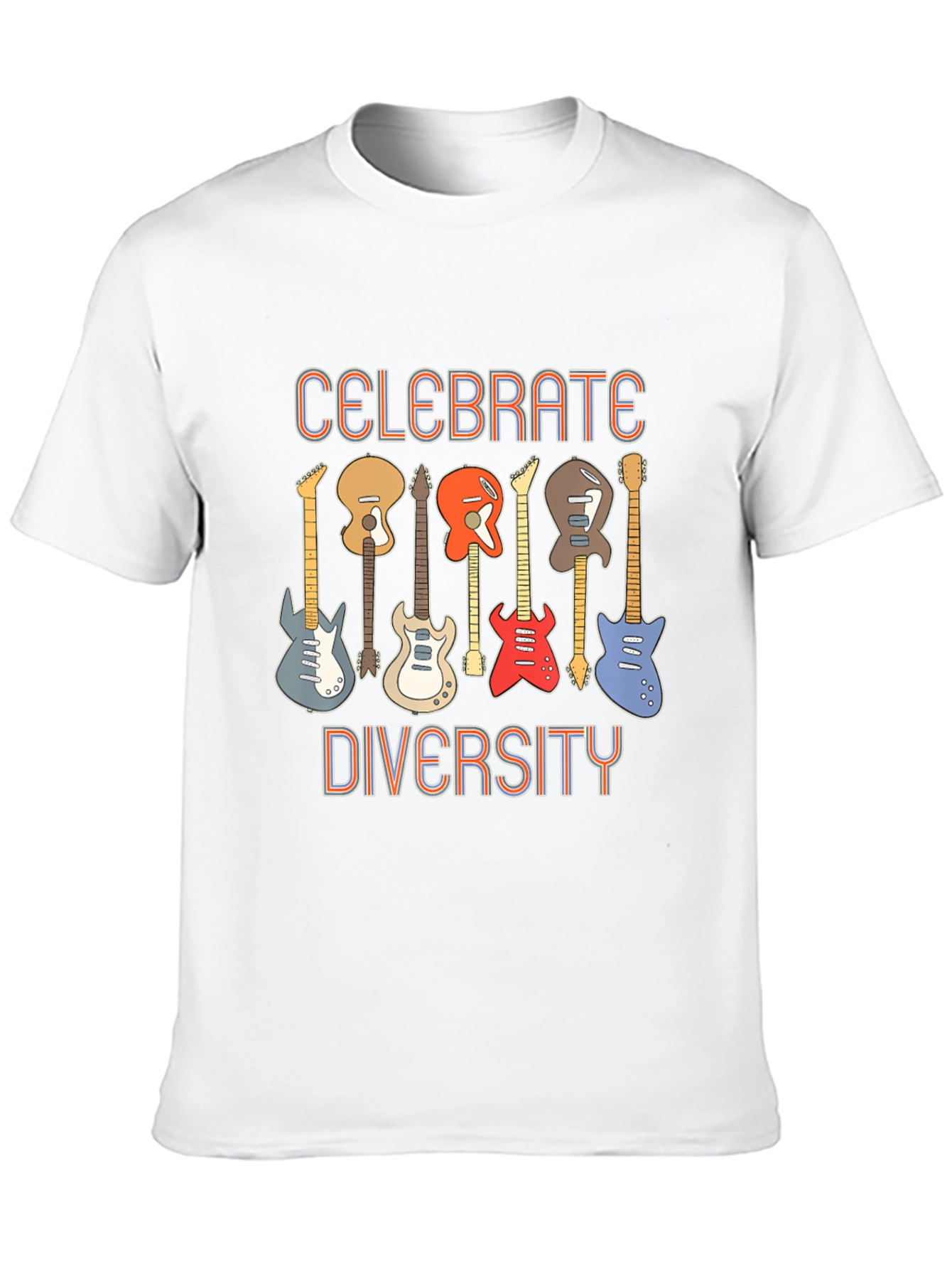 Celebrate Diversity Guitar T-Shirt